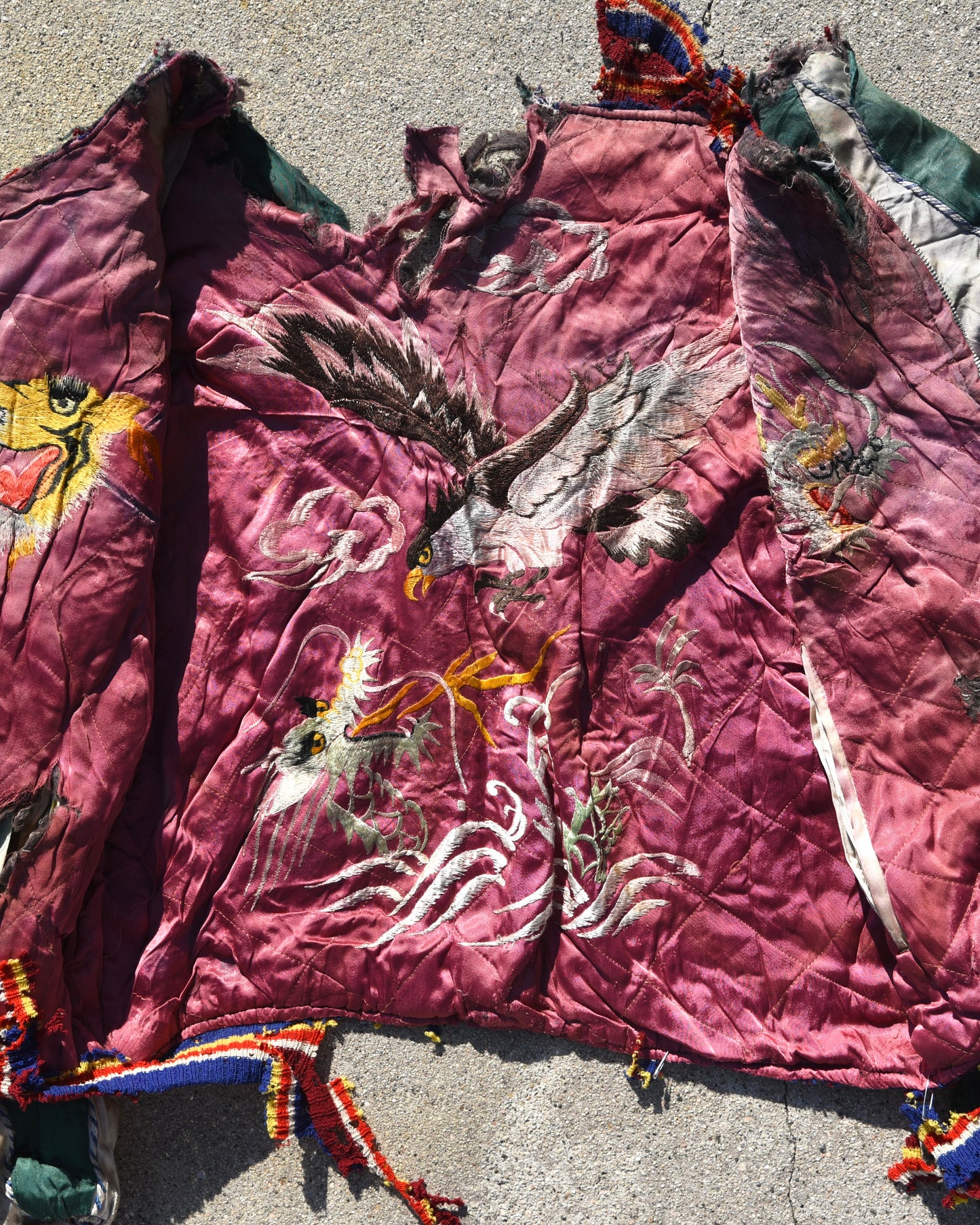 1950s Japan Sukajan Reversible Souvenir Jacket Thrashed