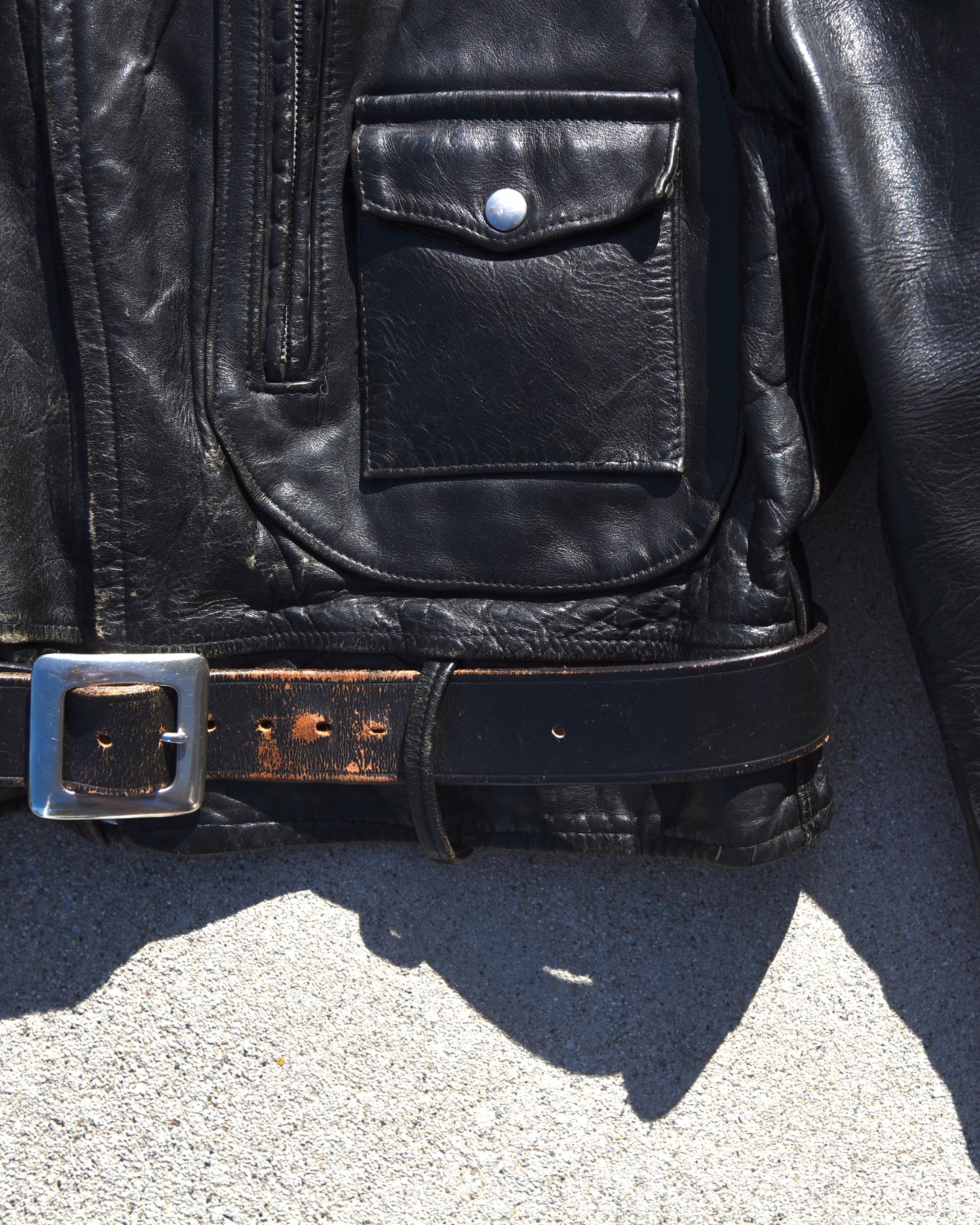 1950s Hercules Horsehide D-Pocket Motorcycle Jacket