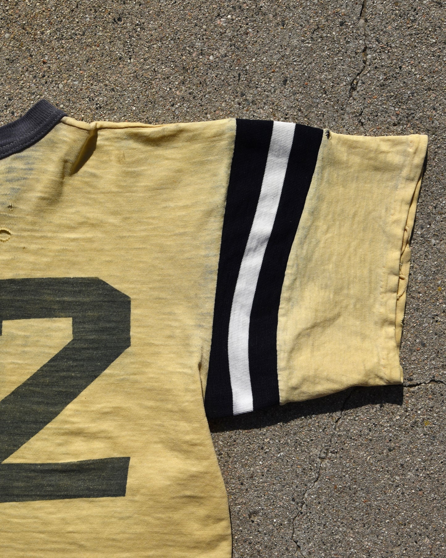 1950s Thrashed And Faded Water Print Football Jersey