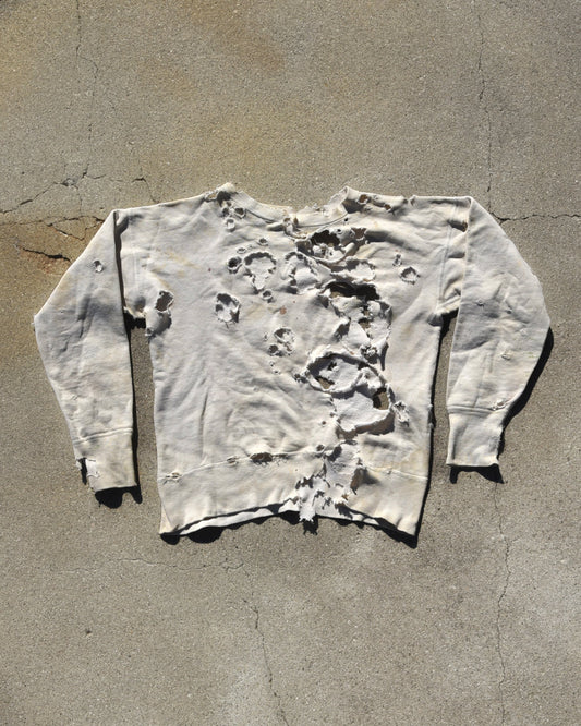 1940s Thrashed Destroyed Zombie Single V Sweatshirt
