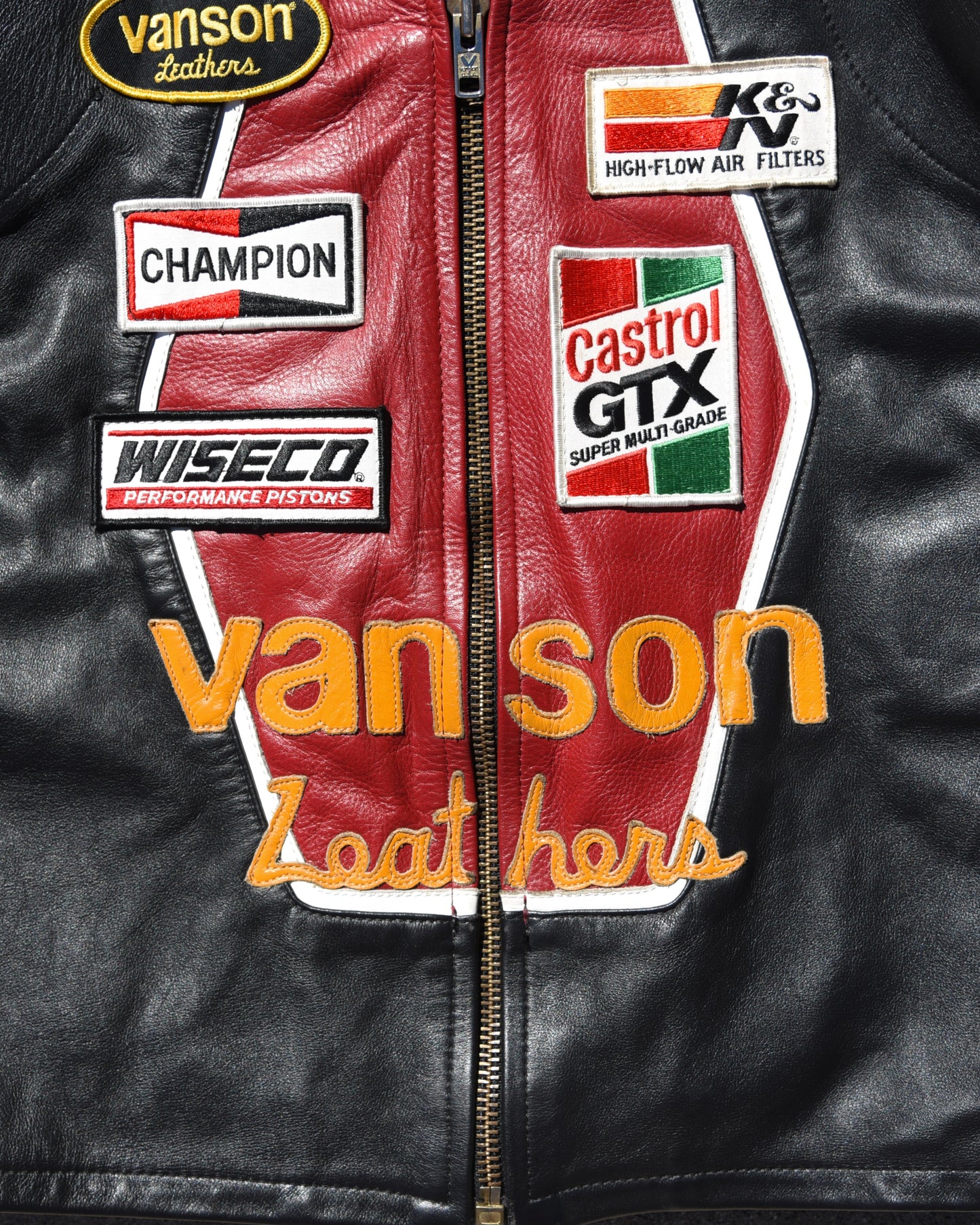 Vanson One Star Racing Leather Jacket - Size 52