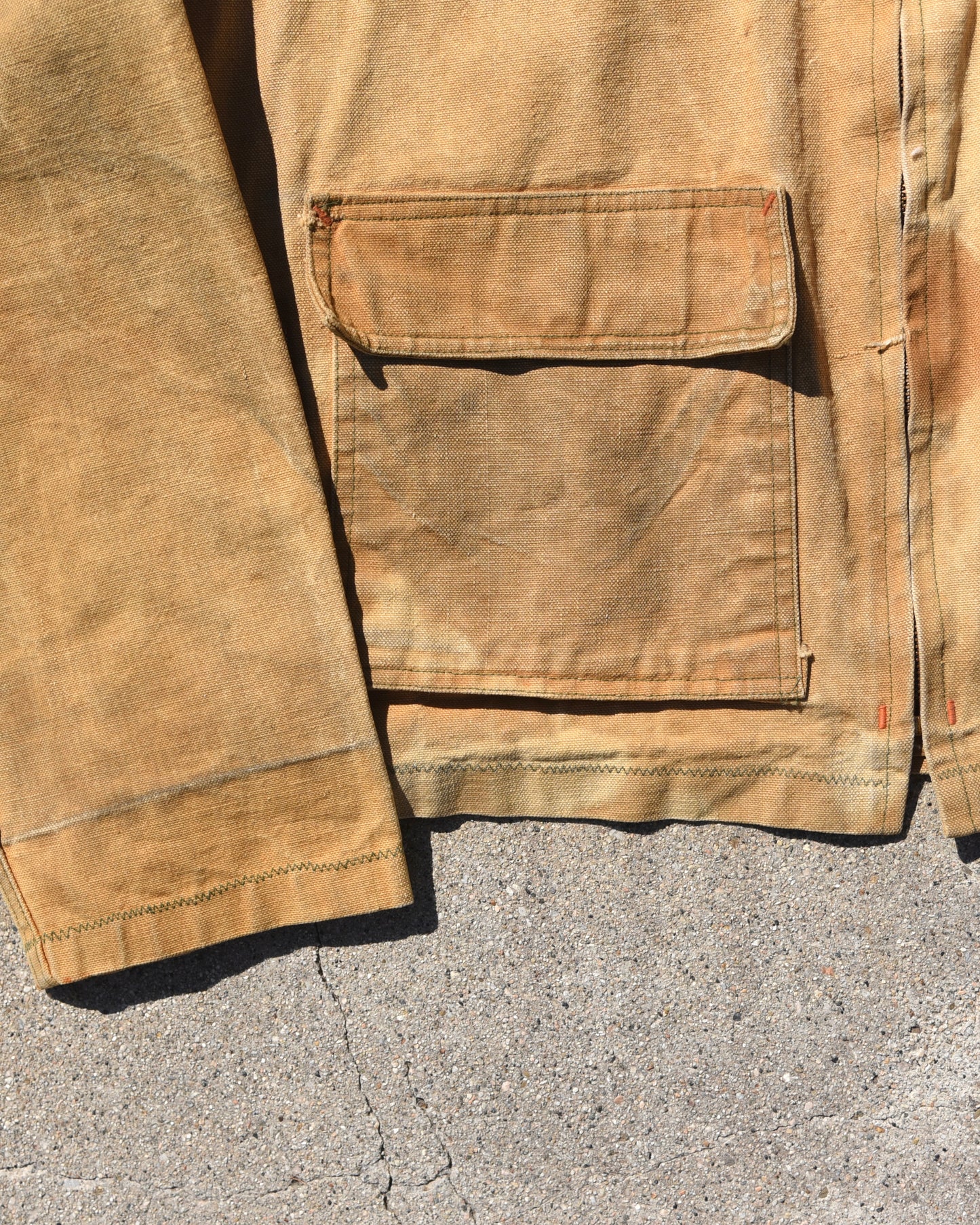 1940s Canvas Hunting Jacket - Buckle Back - Large