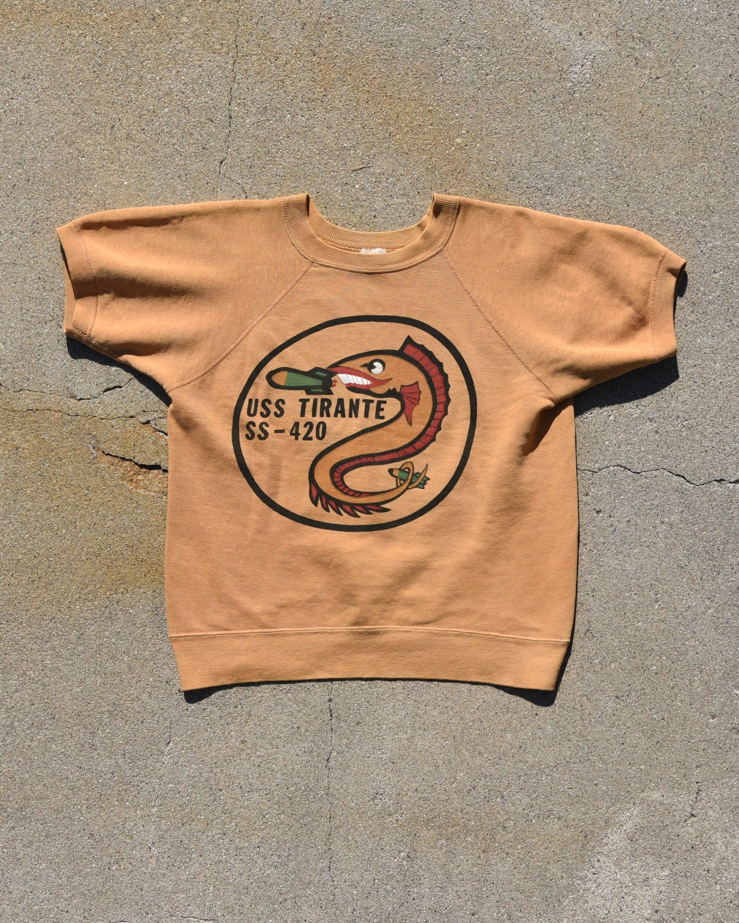 1960s USS Tirante Navy Short Sleeve Sweatshirt