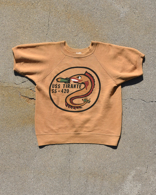 1960s USS Tirante Navy Short Sleeve Sweatshirt