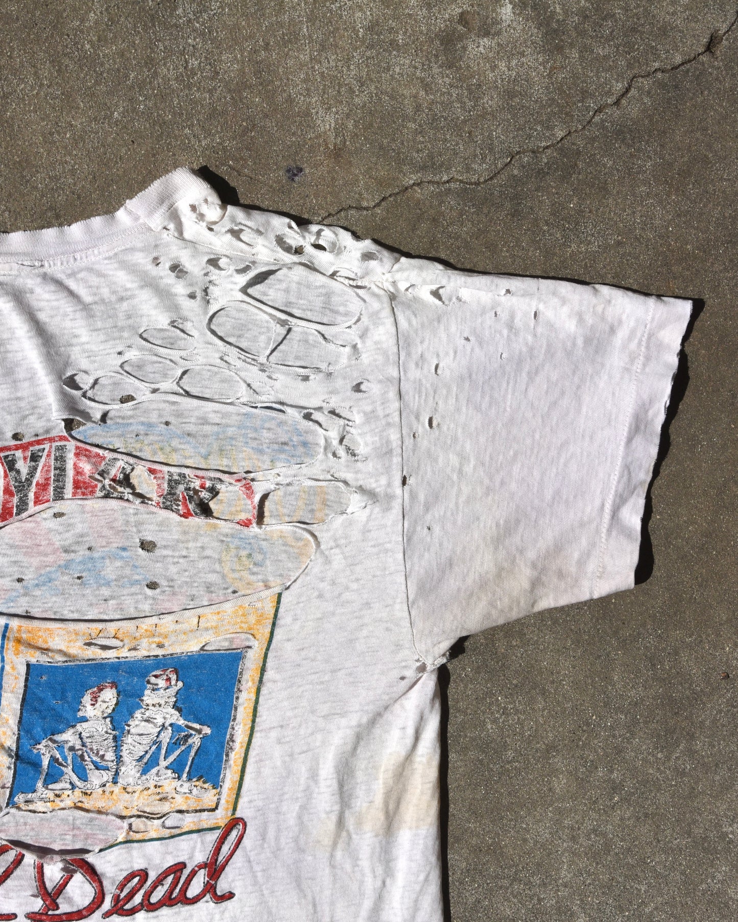 1987 Thrashed Grateful Dead Bob Dylan Alone + Together Tshirt