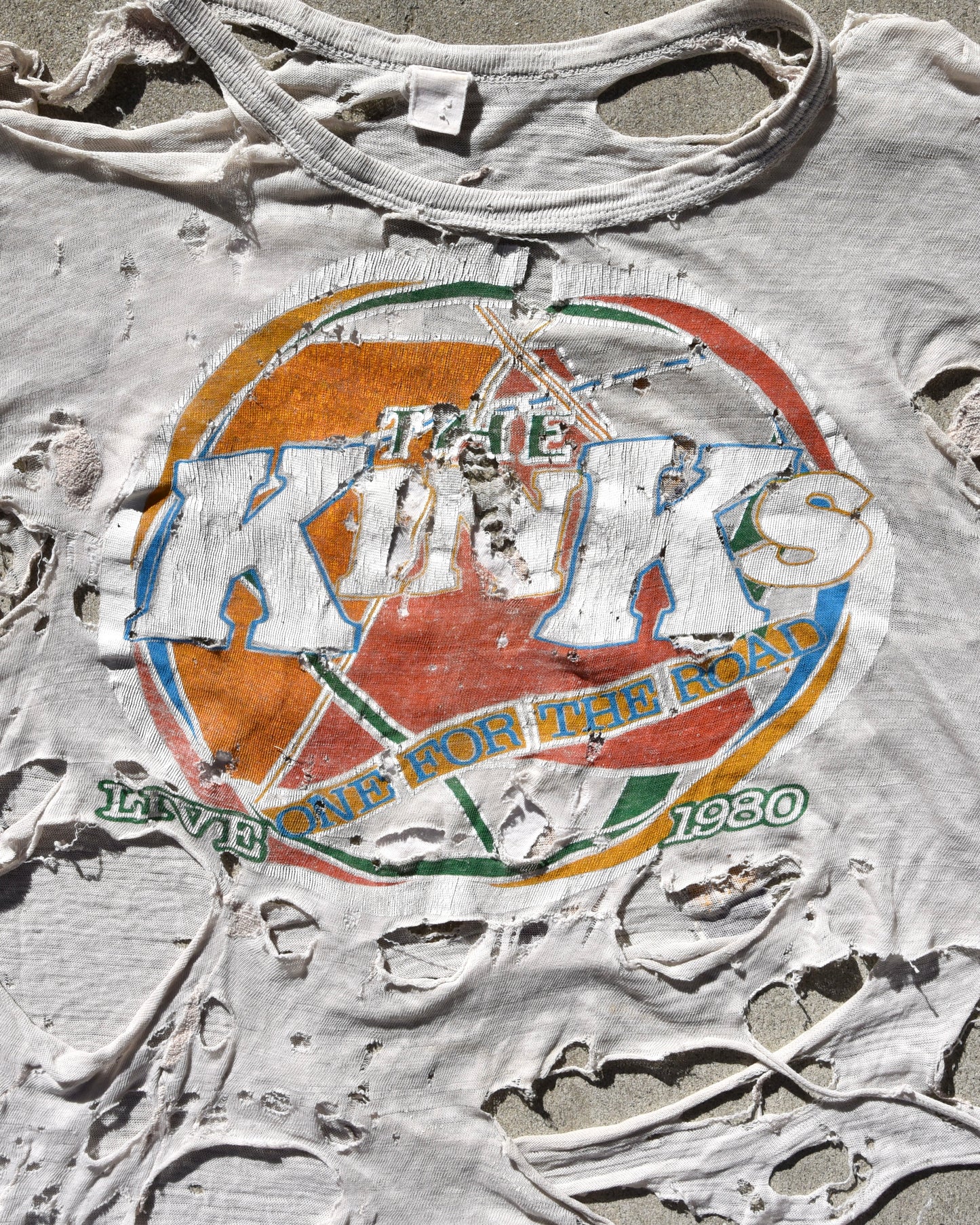 The Kinks 1980 Tour Tshirt Thrashed