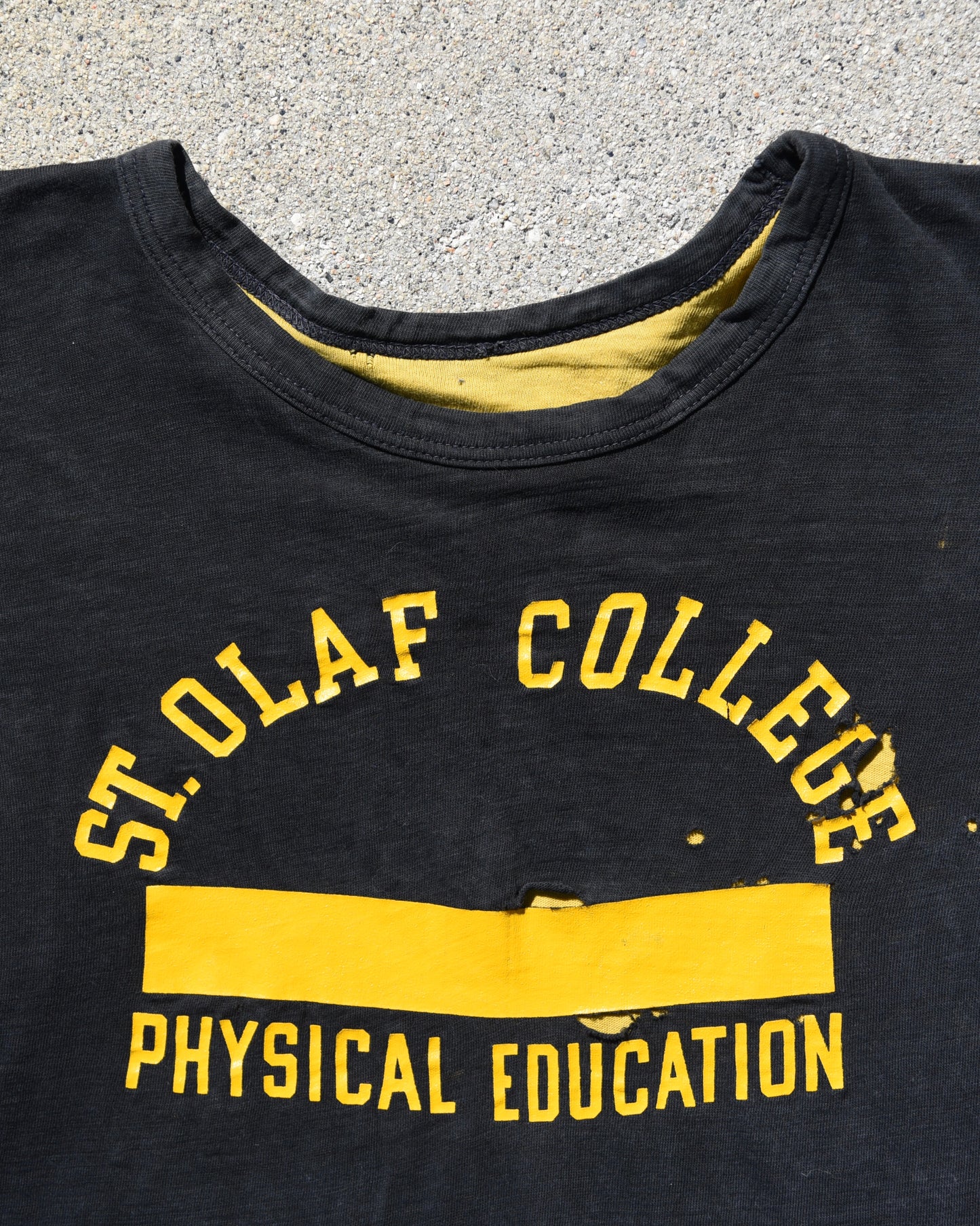 1960s Champion St Olaf College Reversible Double Face Phys Ed Tshirt