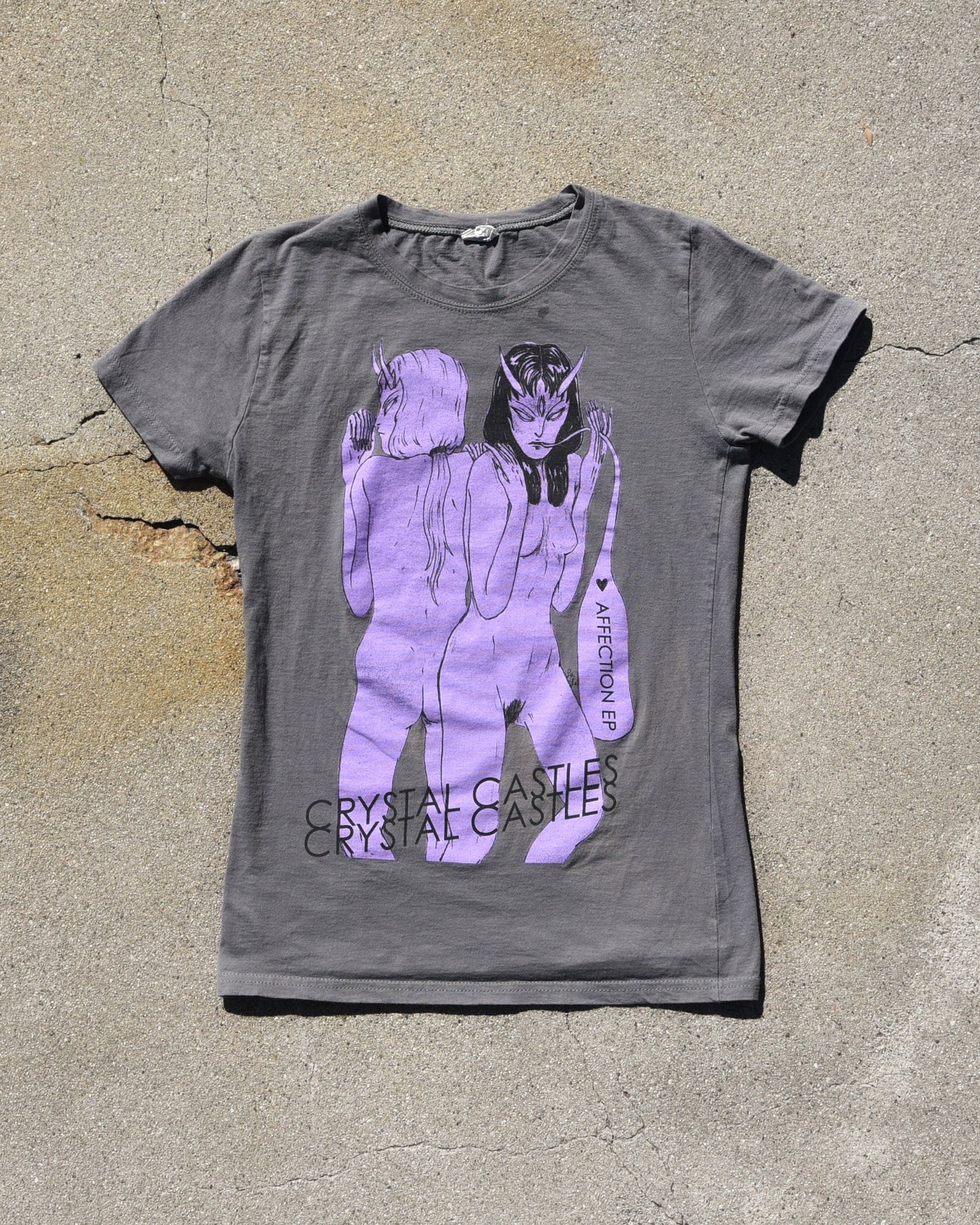 Crystal Castles Affection EP Promo Tshirt - Bay Island - Large