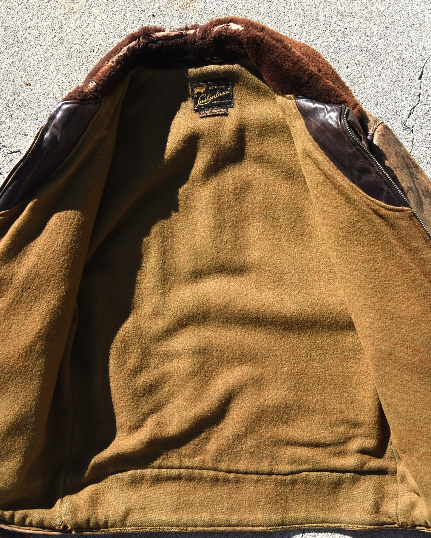 1940s Laskin Lamb Grizzly Fur Horsehide Jacket