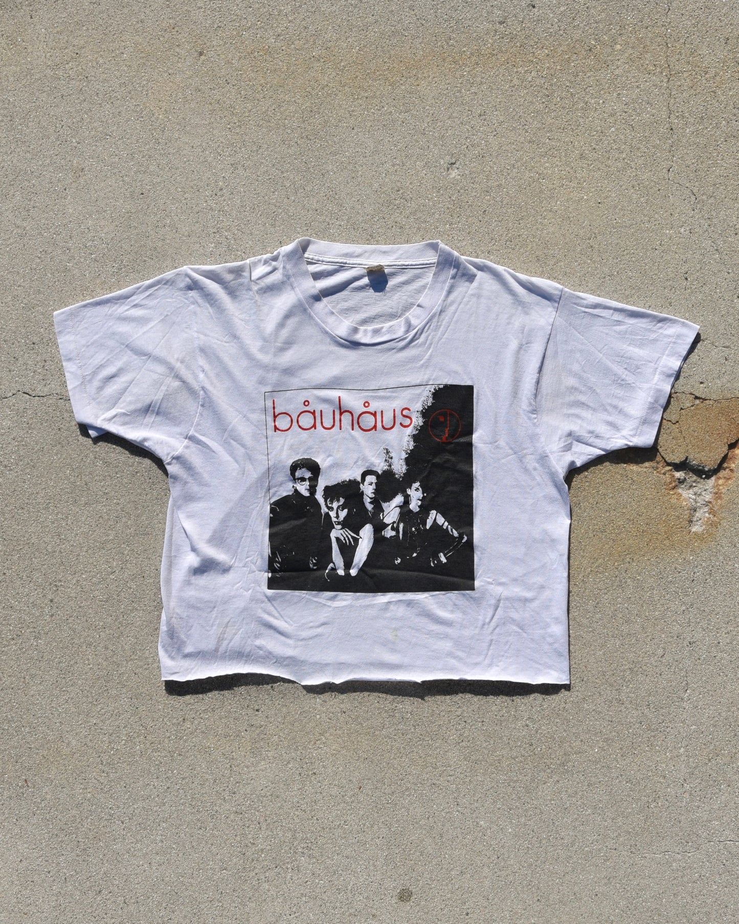 1980s Bauhaus Band Screen Stars Tshirt Cropped
