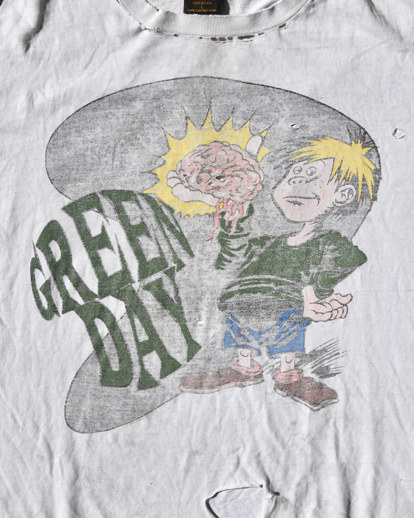 1994 Green Day 'Eat Your Parents' Promo Tshirt Thrashed