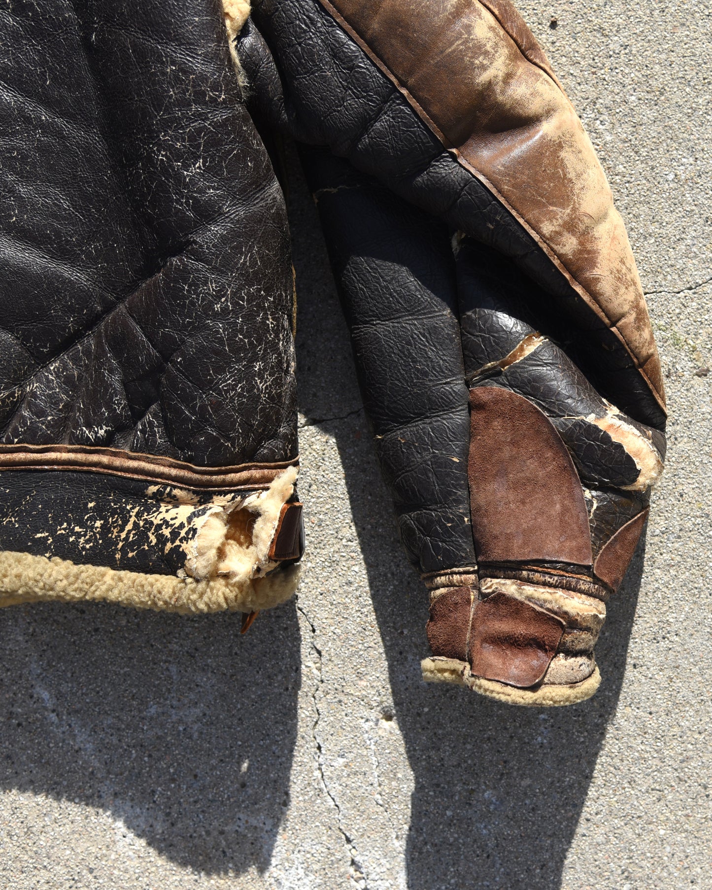 1940s U.S. Army B3 Shearling Leather Jacket