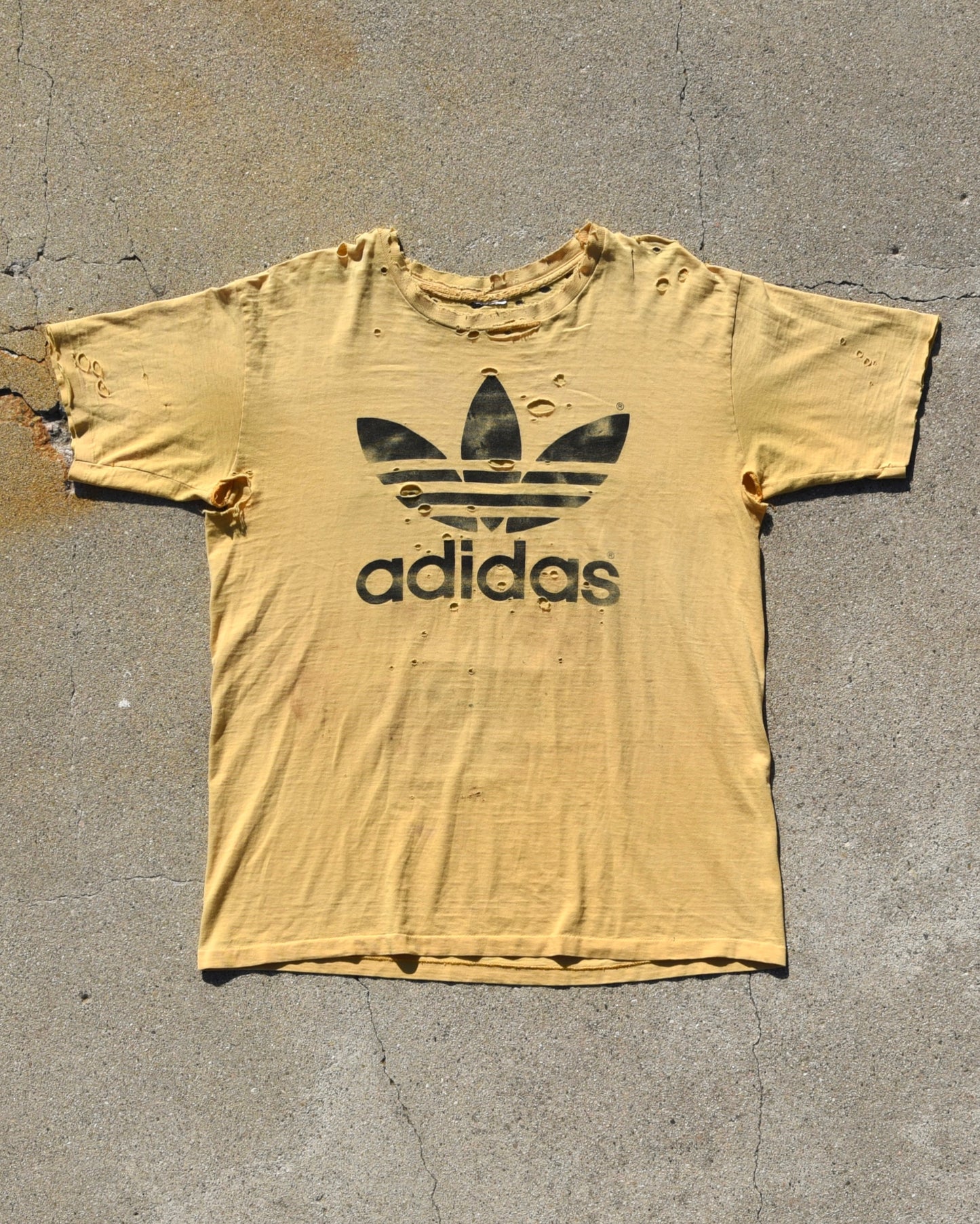 1970s Thrashed Adidas Tshirt