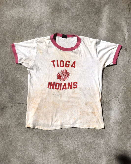 1970s Tioga Indians Thrashed Ringer Tshirt