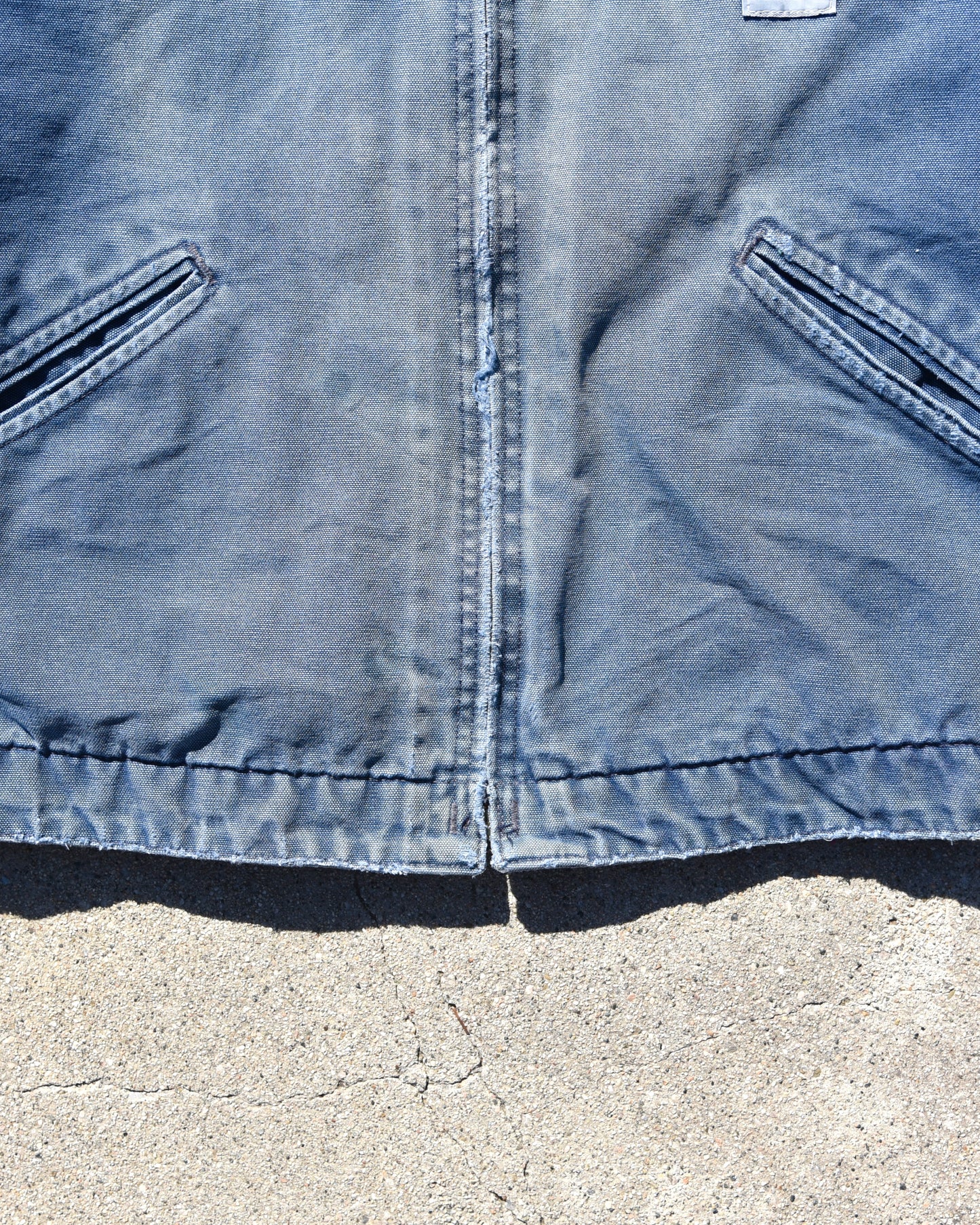 Carhartt J01 NVY Detroit Canvas Jacket Blanket Lined Medium Faded