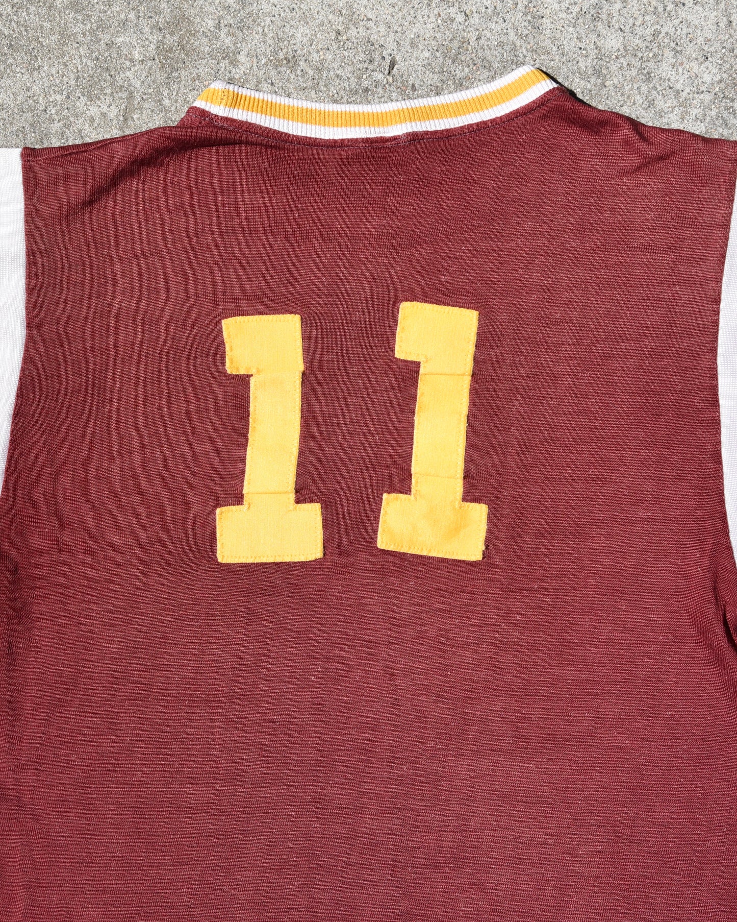 1960s Russell Southern Durene Jersey Fraternity M Sun Faded Ringer