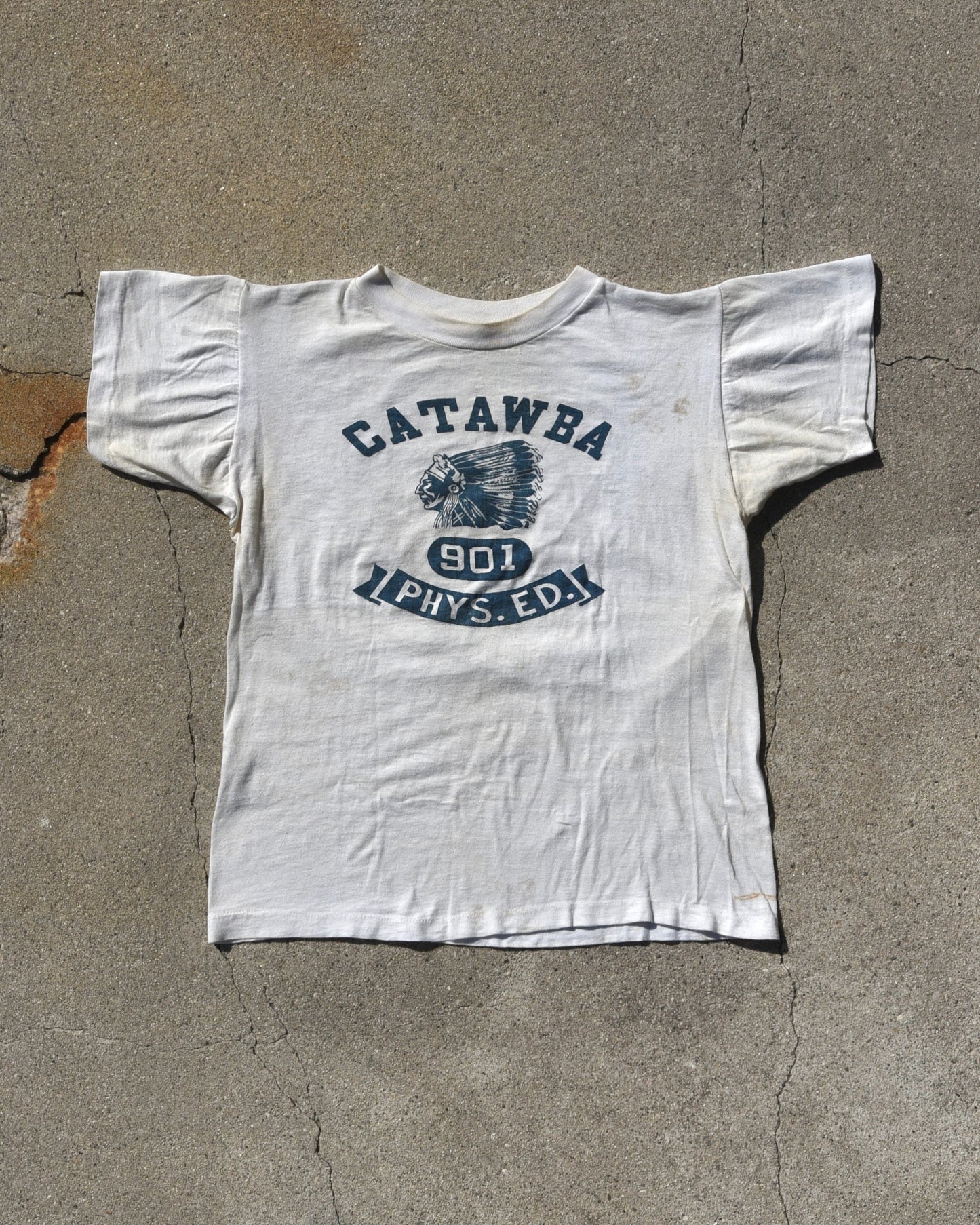 1950s Champion Running Man Catawba Phys Ed Tshirt