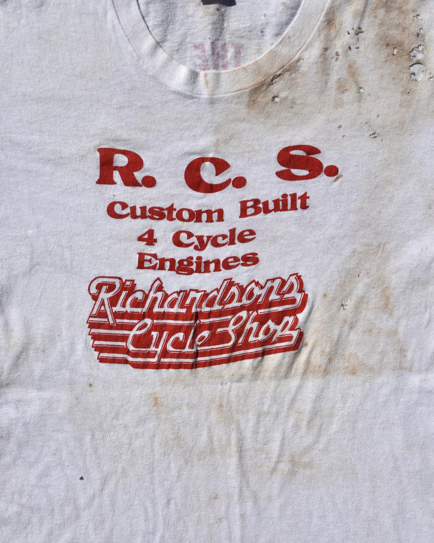 1970s Richardsons Cycle Shop Thrashed Tshirt