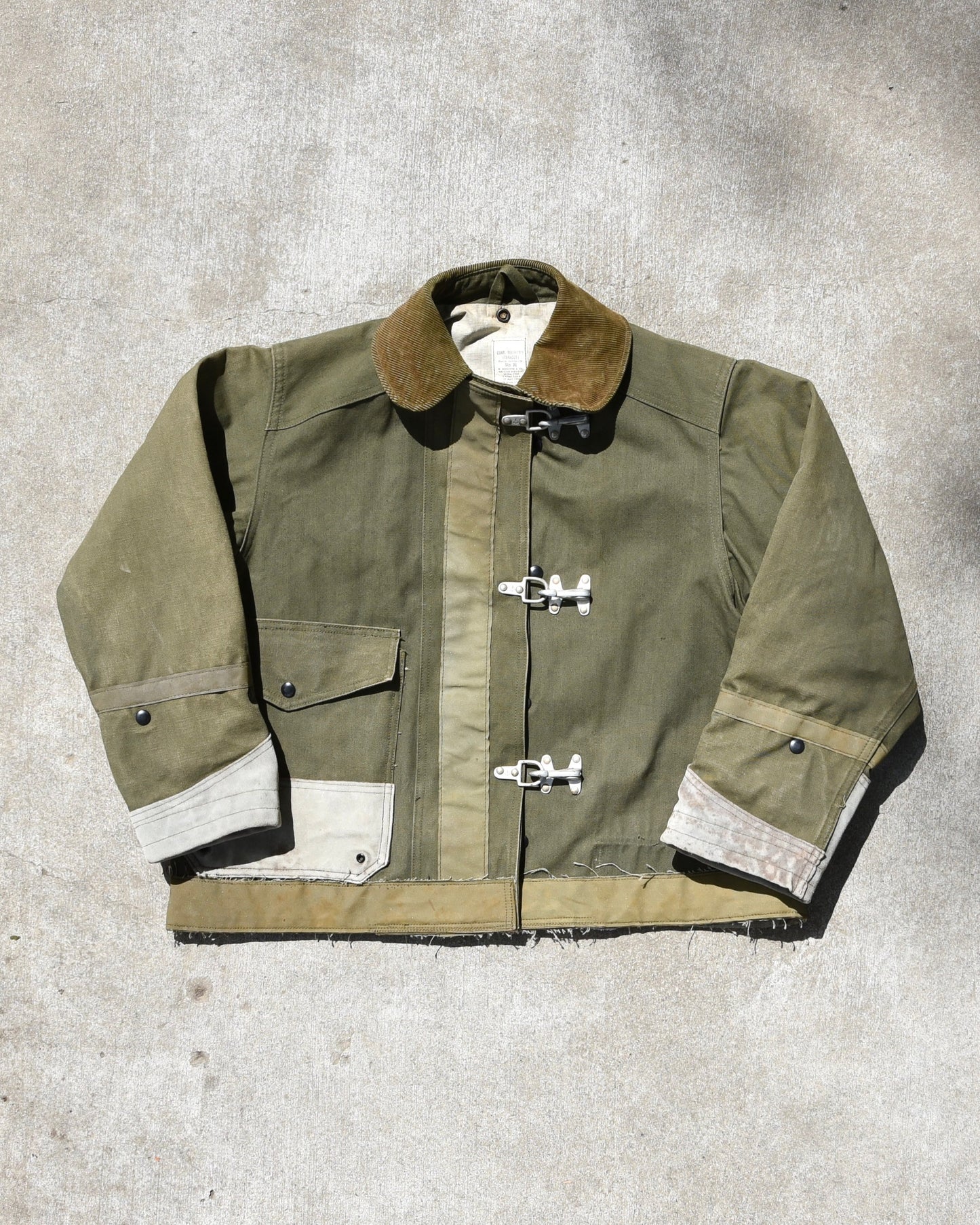 Fireman’s Turnout Coat 1950's Upcycled Custom Boxy Fit