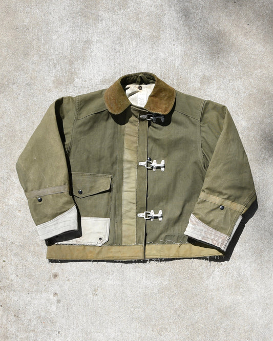 Fireman’s Turnout Coat 1950's Upcycled Custom Boxy Fit