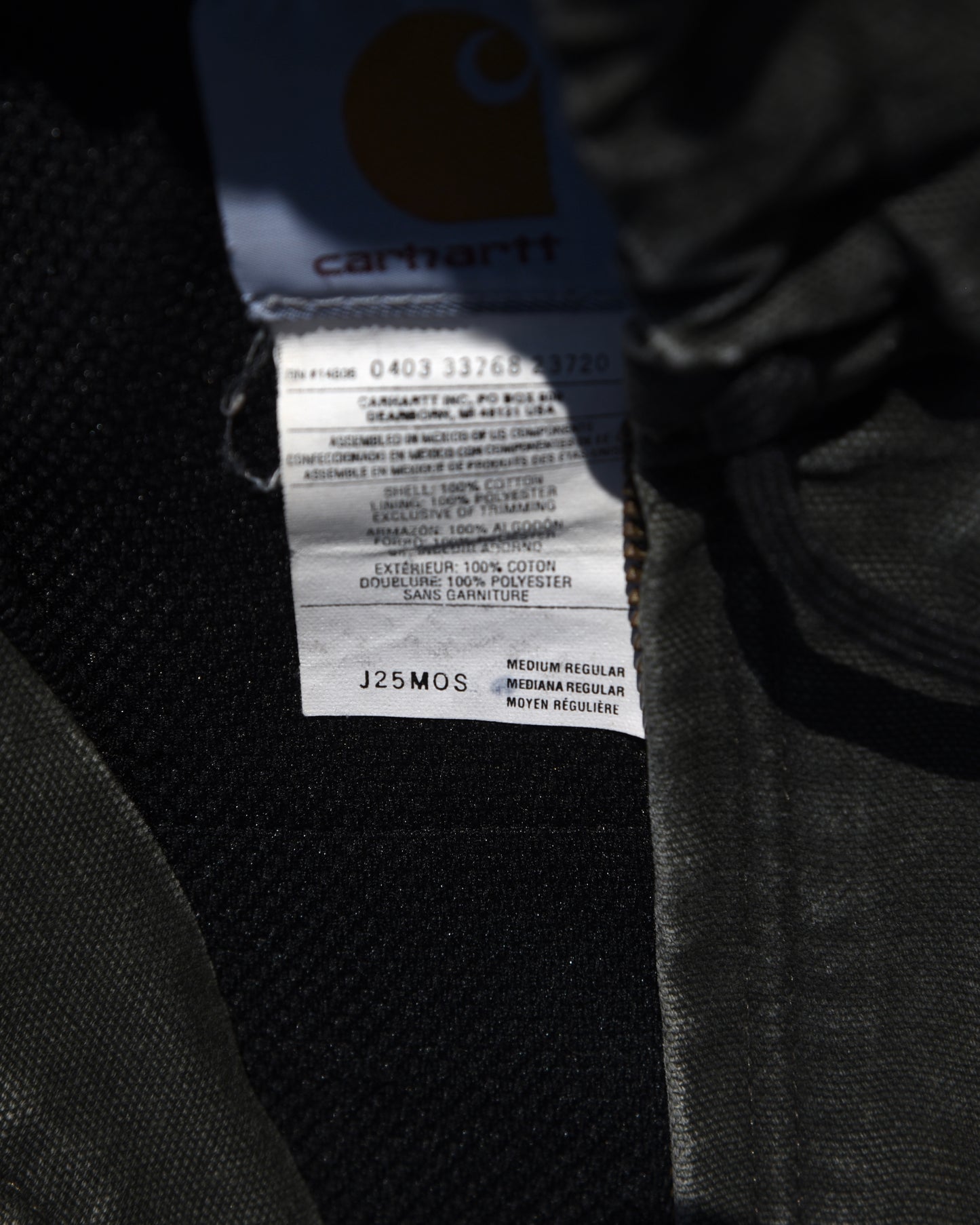 Carhartt Hooded Jacket J25 MOS Medium Moss Green