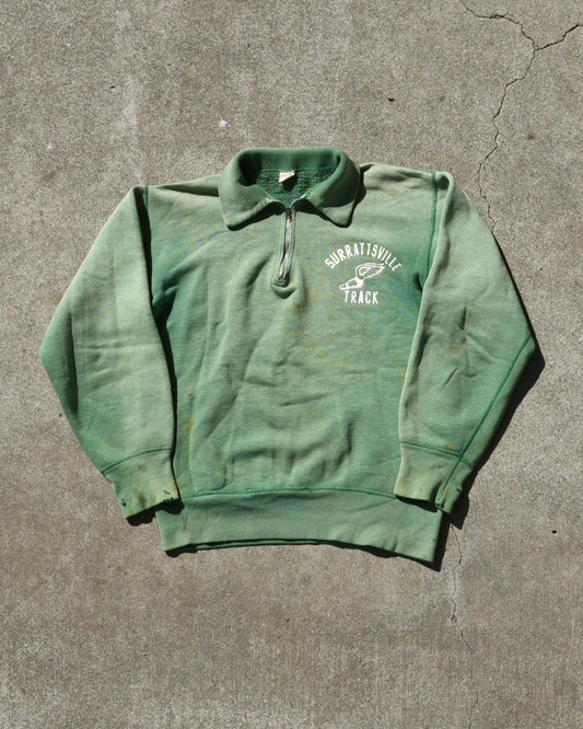 1950s Surrattsville Track Sun Faded Quarter Zip Sweatshirt