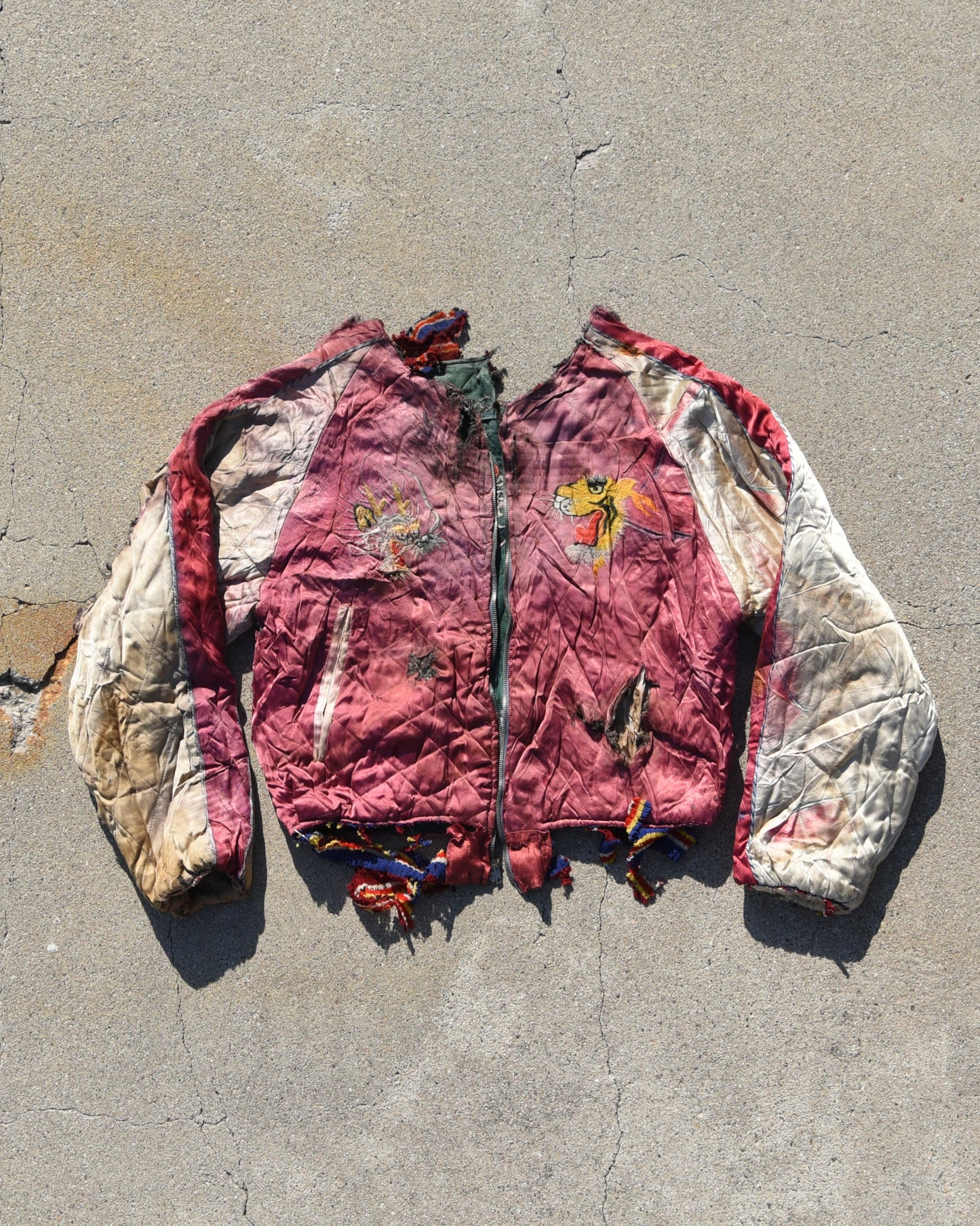 1950s Japan Sukajan Reversible Souvenir Jacket Thrashed