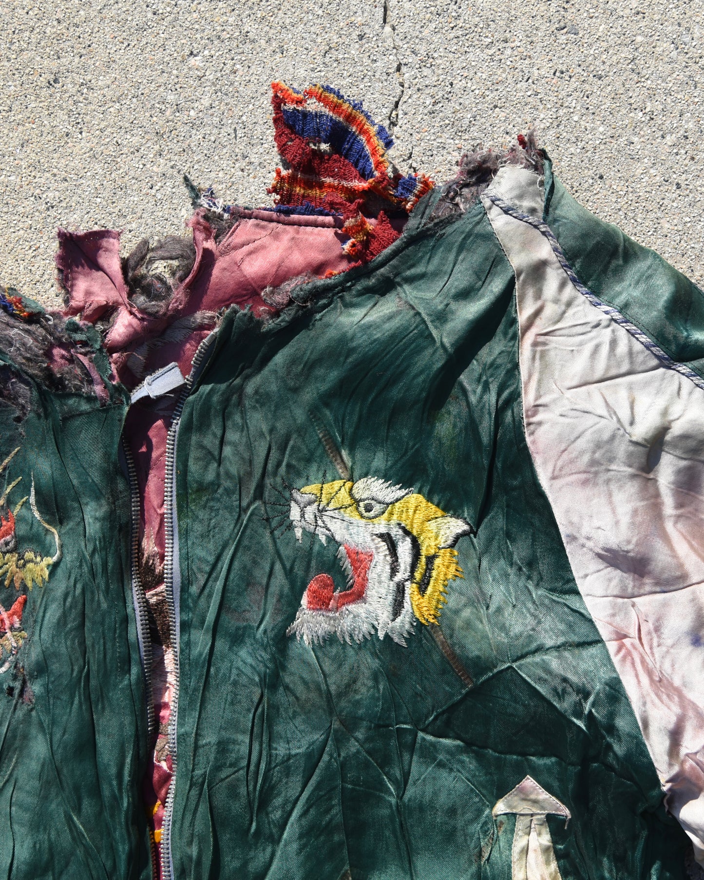 1950s Japan Sukajan Reversible Souvenir Jacket Thrashed
