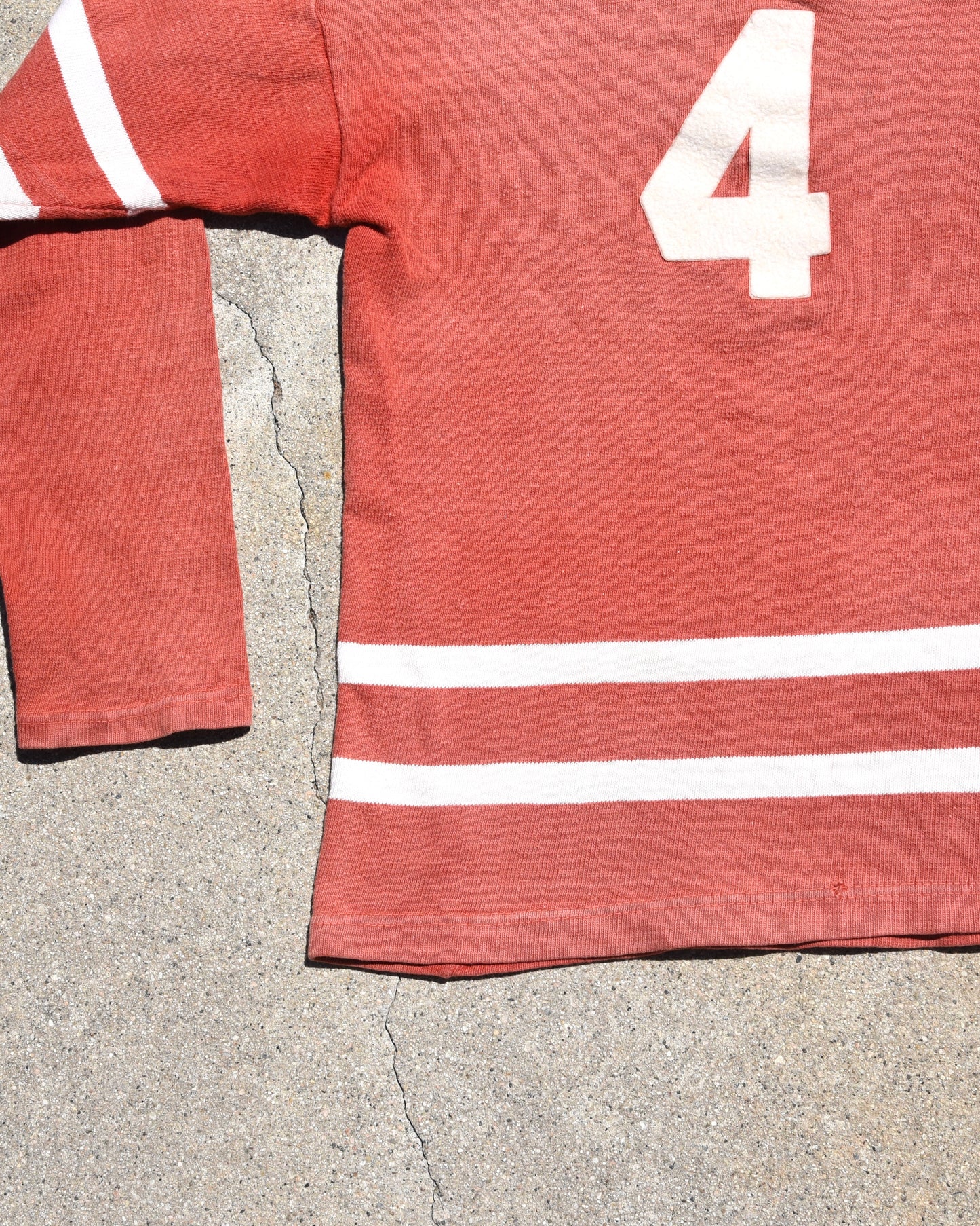 1950s Sun Faded Red Legs Cotton Jersey