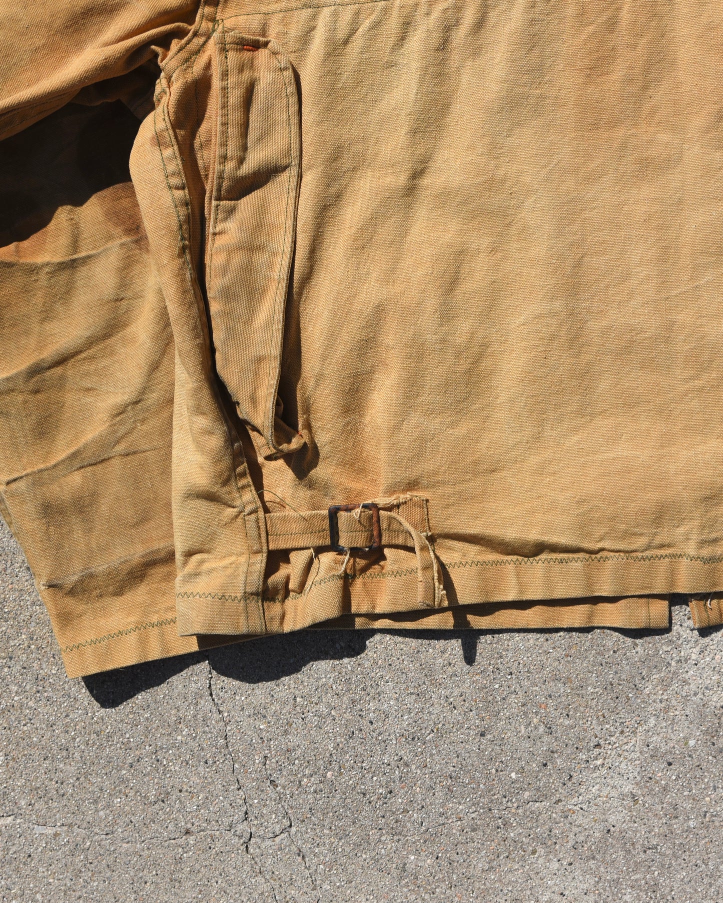 1940s Canvas Hunting Jacket - Buckle Back - Large