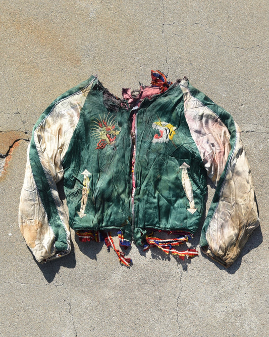 1950s Japan Sukajan Reversible Souvenir Jacket Thrashed