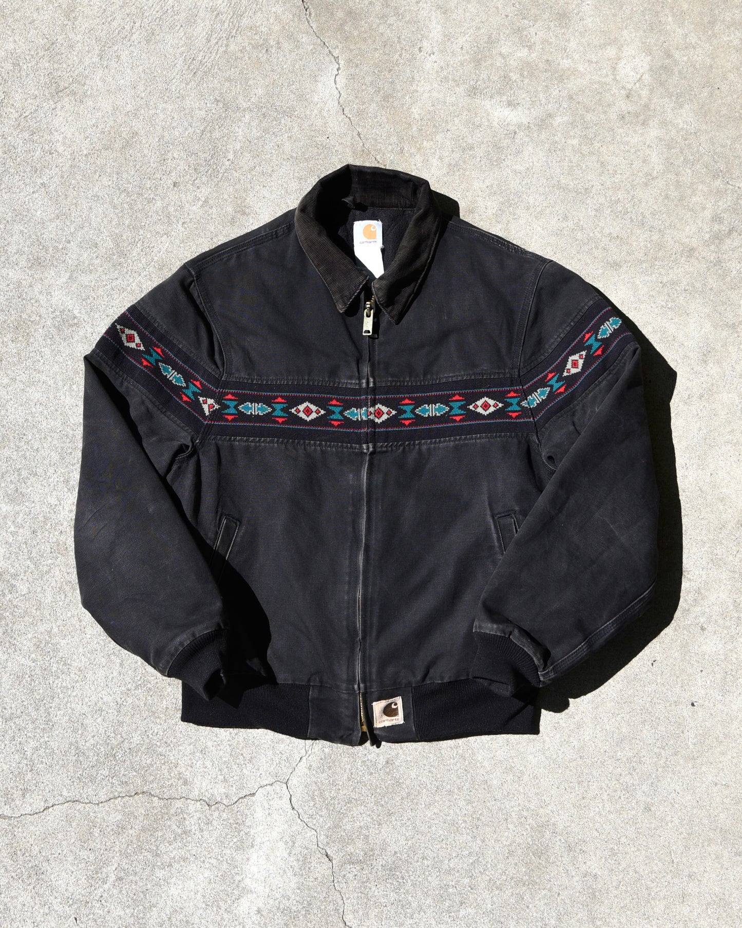 Carhartt J77 BLK Aztec Southwest Santa Fe Jacket - Medium