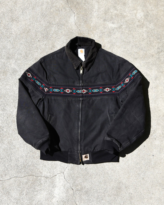 Carhartt J77 BLK Aztec Southwest Santa Fe Jacket - Medium