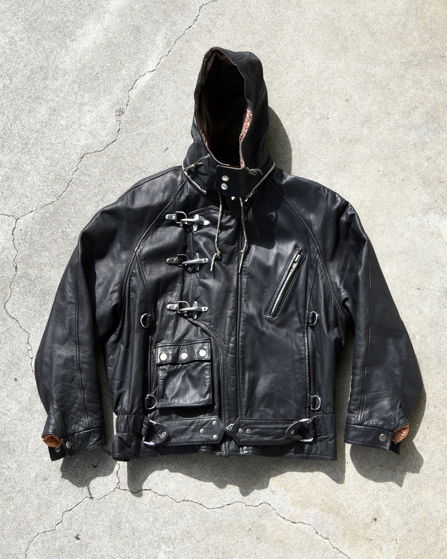 Avirex B7 Tanker Fireclasp Hooded Leather Jacket