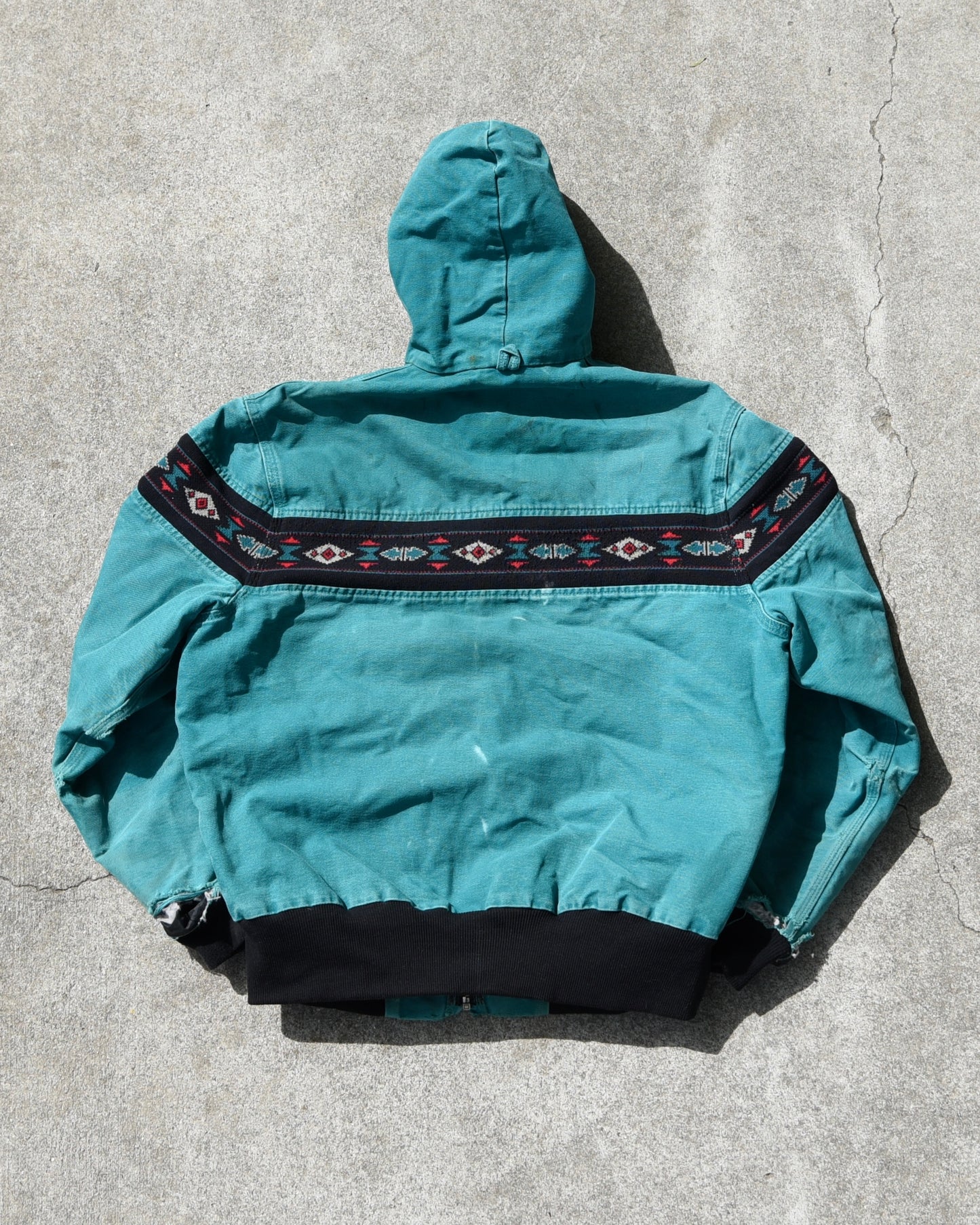 Carhartt JR0055 Hooded Aztec Southwest Canvas Jacket - Medium