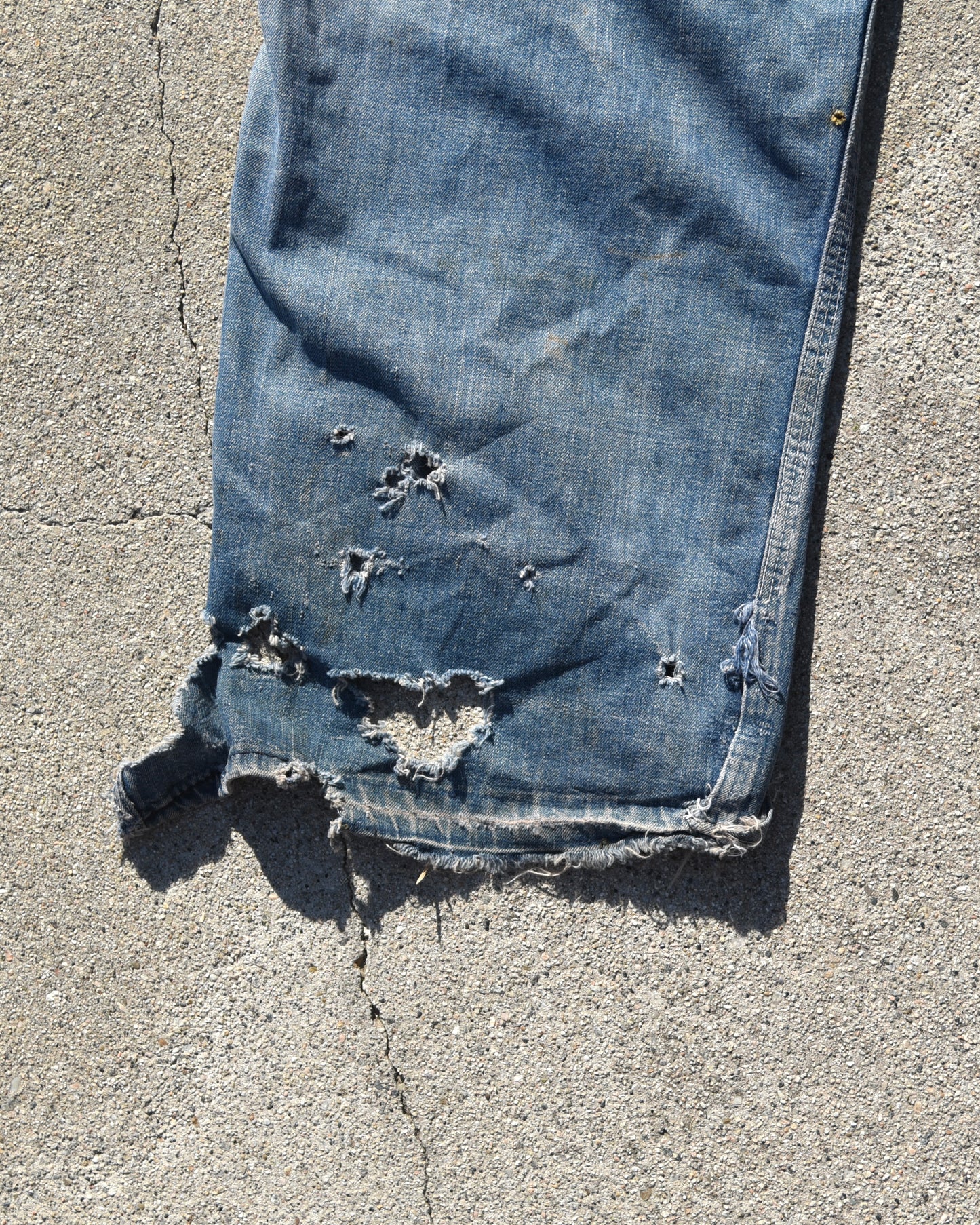 1960s Carhartt Headlight Finck Overalls - Thrashed and Repaired
