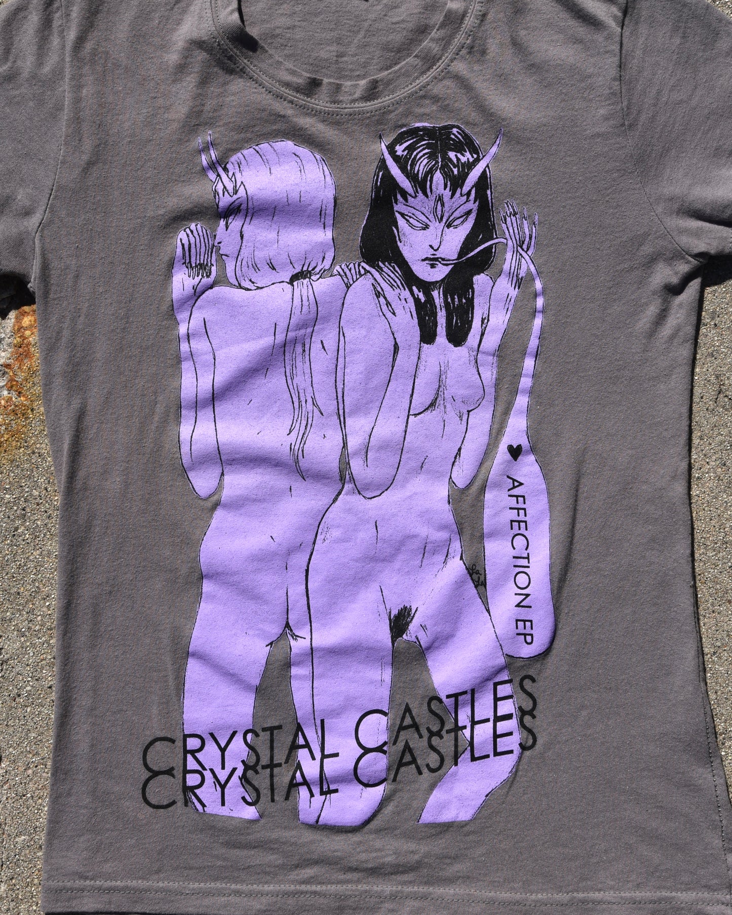 Crystal Castles Affection EP Promo Tshirt - Bay Island - Small