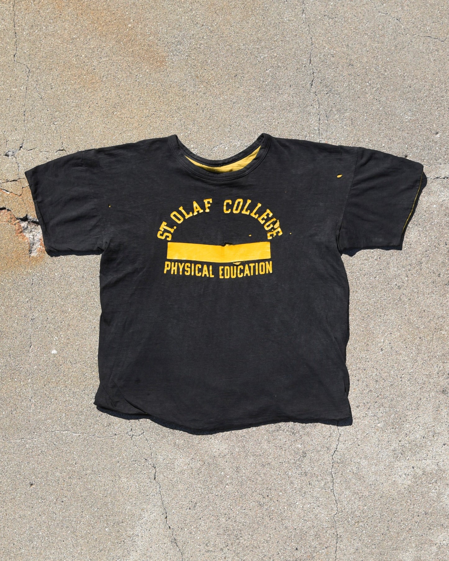 1960s Champion St Olaf College Reversible Double Face Phys Ed Tshirt