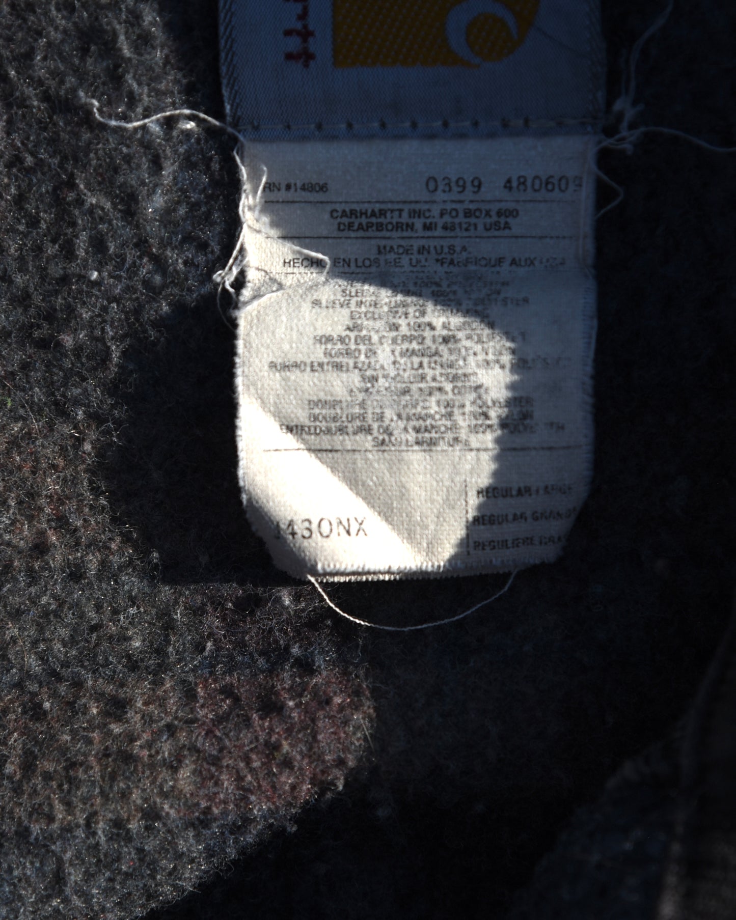 Carhartt Detroit Jacket J43 ONX Onyx Black Large Rare