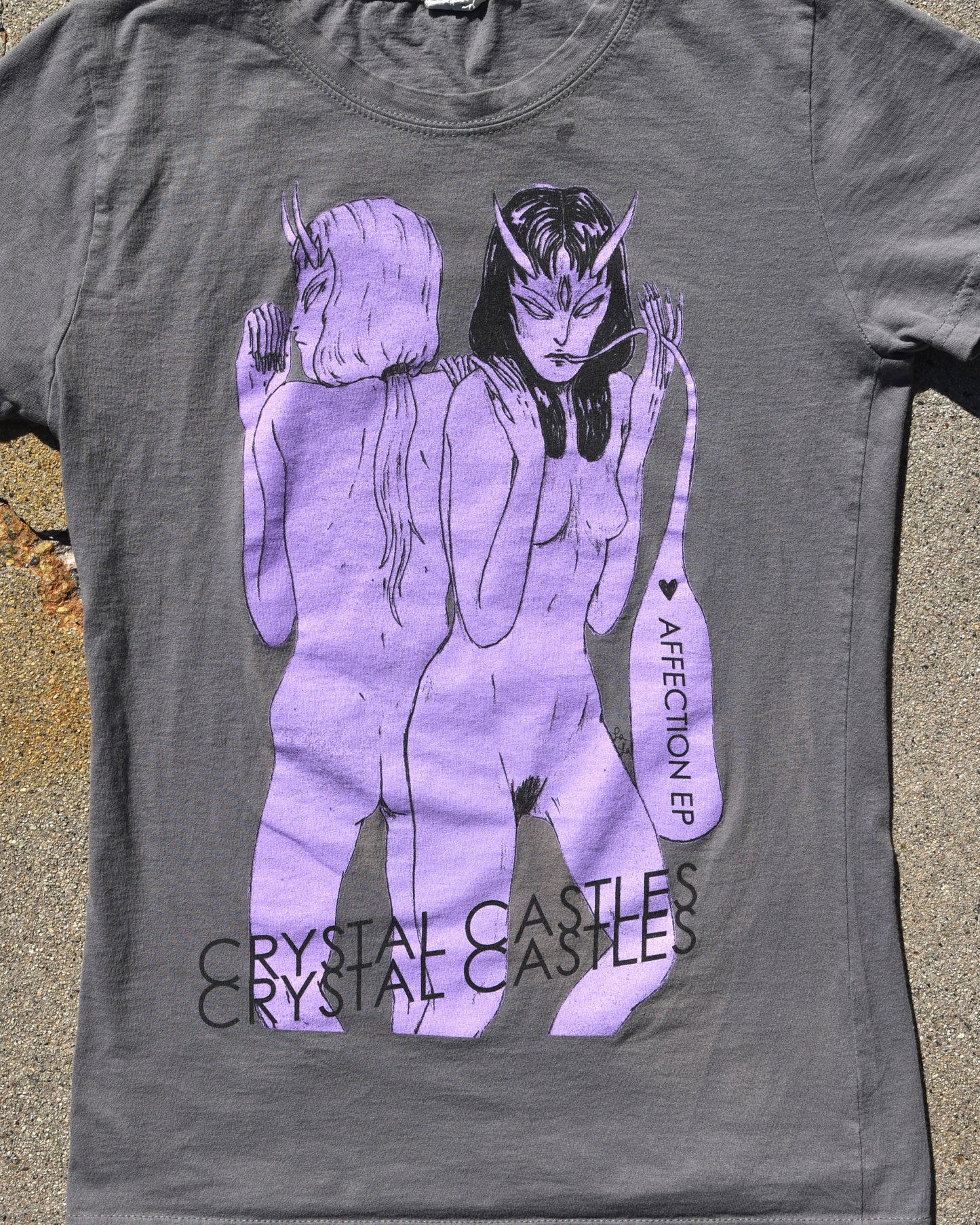 Crystal Castles Affection EP Promo Tshirt - Bay Island - Large