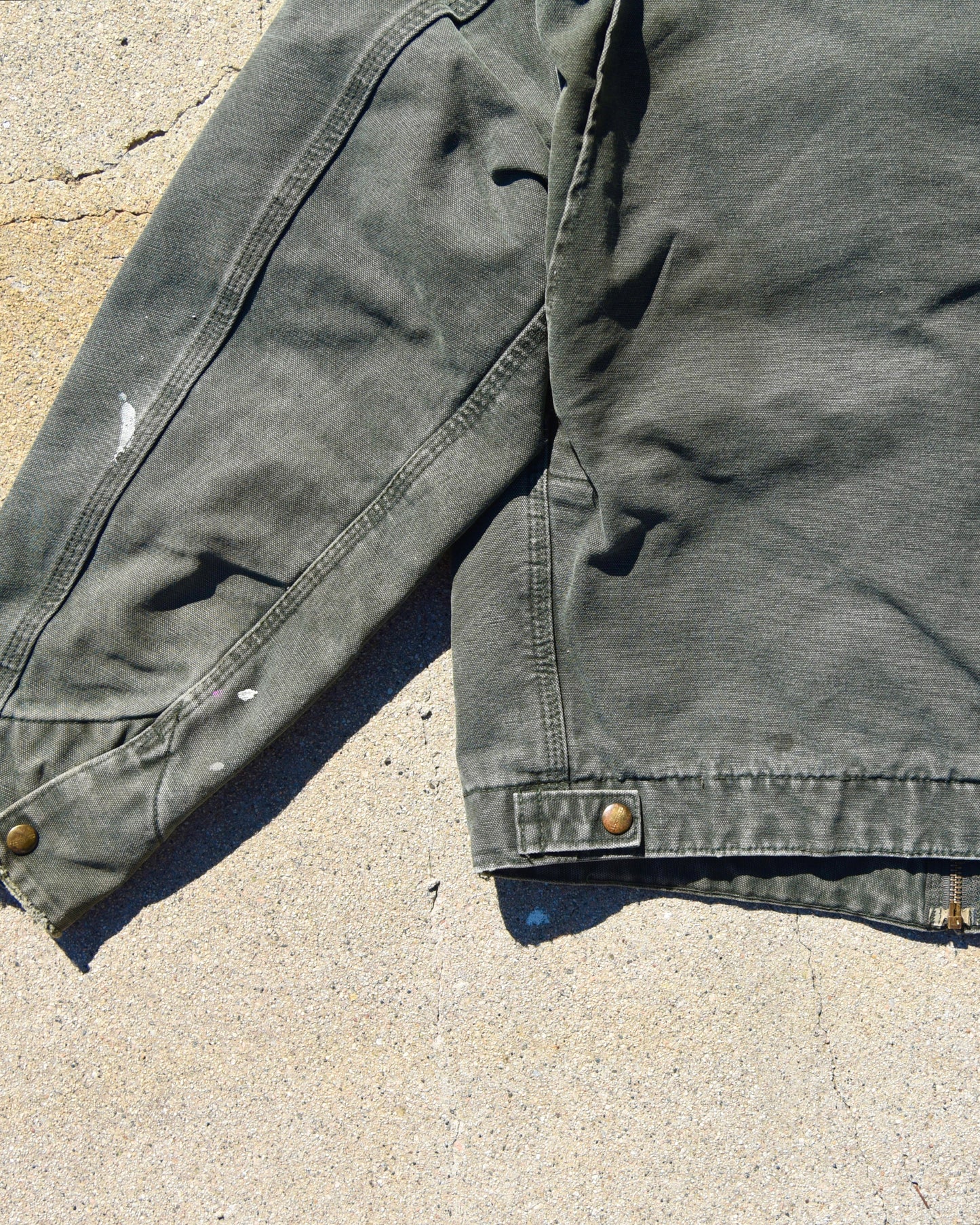 Carhartt Detroit Jacket J97 MOS Moss Green Blanket Lined Medium