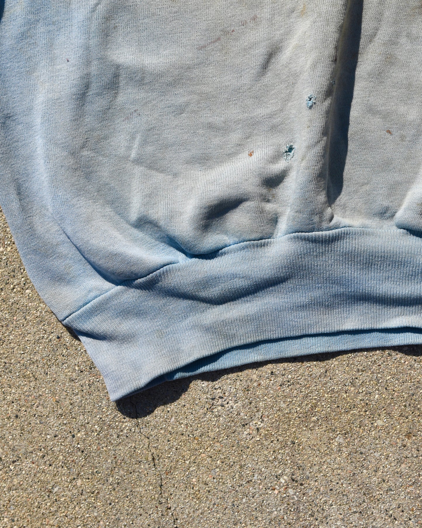 1960s Cascadia Sun Faded Blue Quarter Zip Sweatshirt