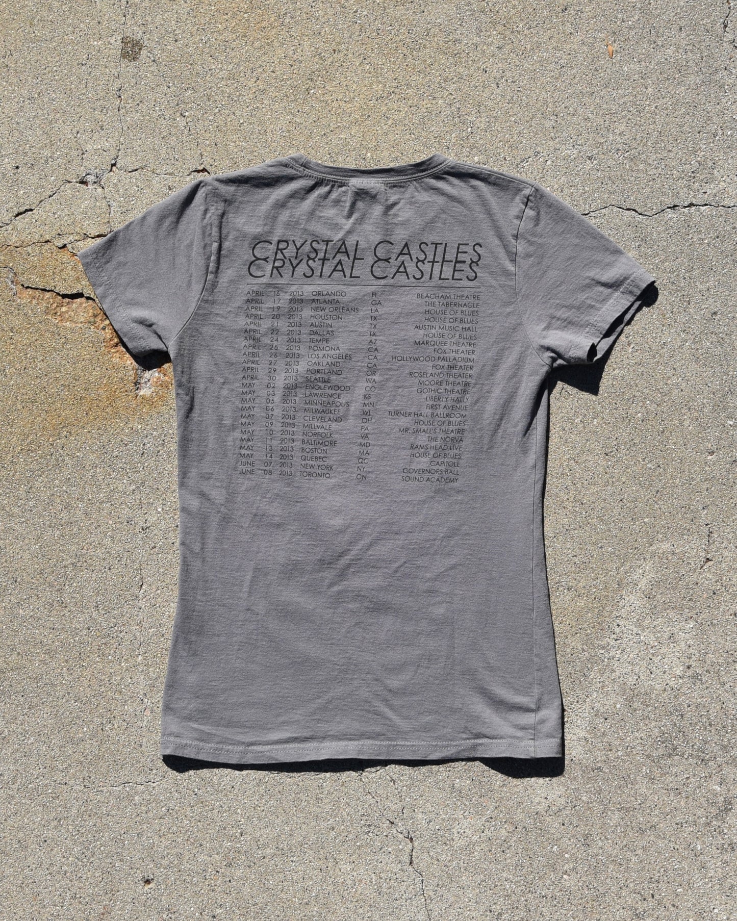 Crystal Castles Affection EP Promo Tshirt - Bay Island - Large