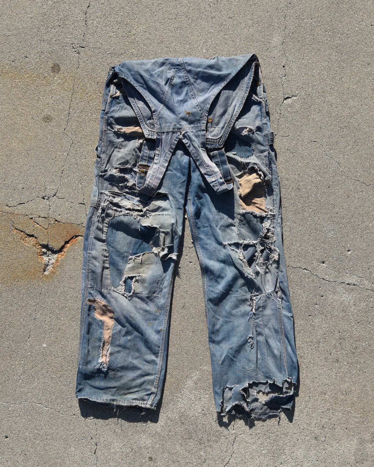 1960s Carhartt Headlight Finck Overalls - Thrashed and Repaired