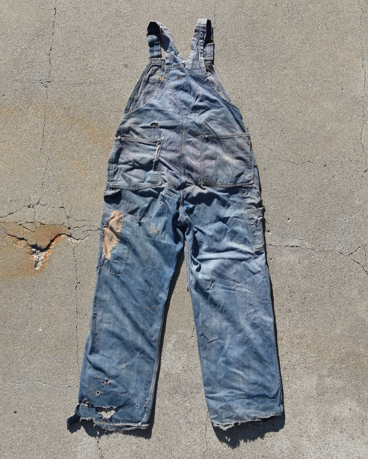 1960s Carhartt Headlight Finck Overalls - Thrashed and Repaired