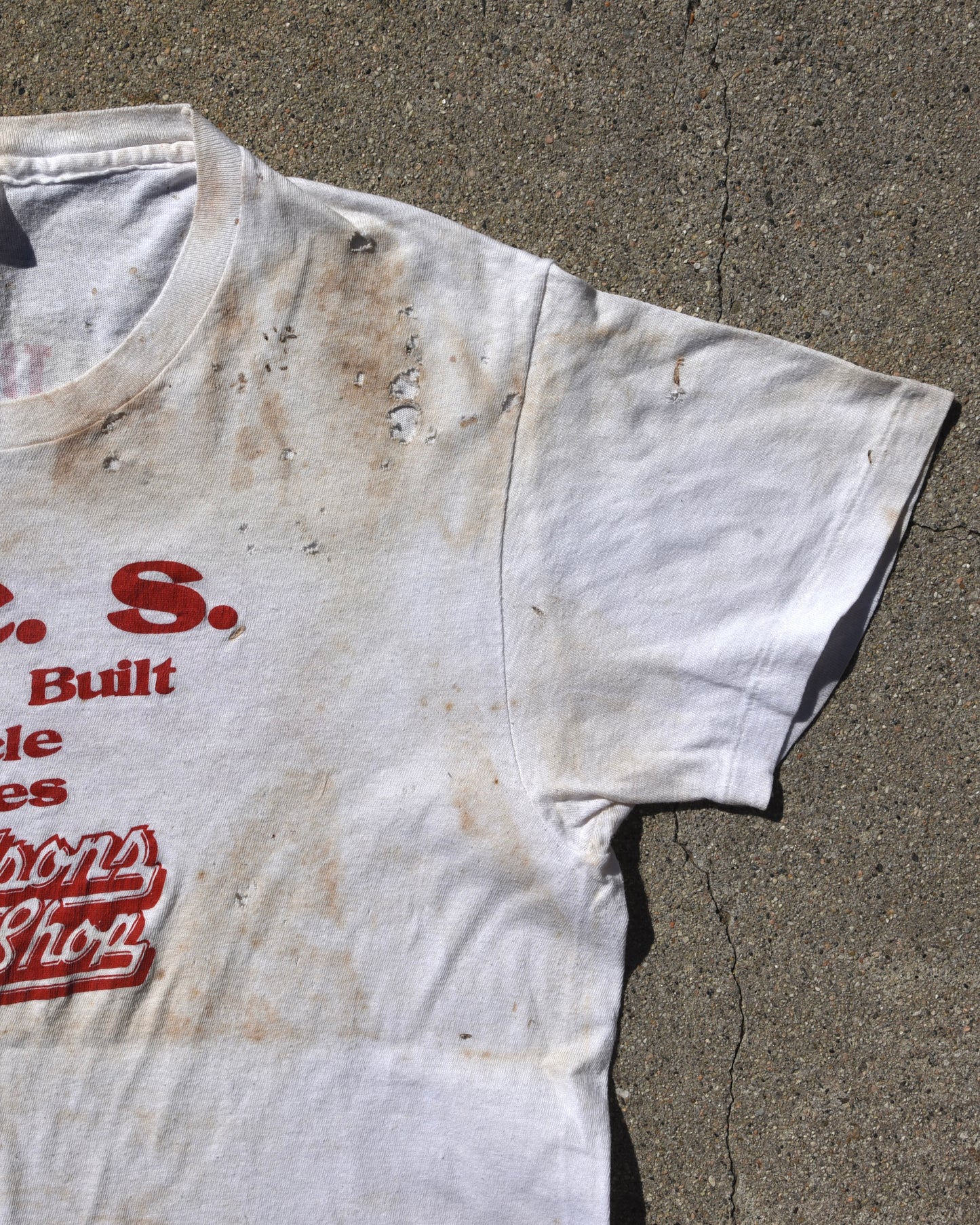 1970s Richardsons Cycle Shop Thrashed Tshirt