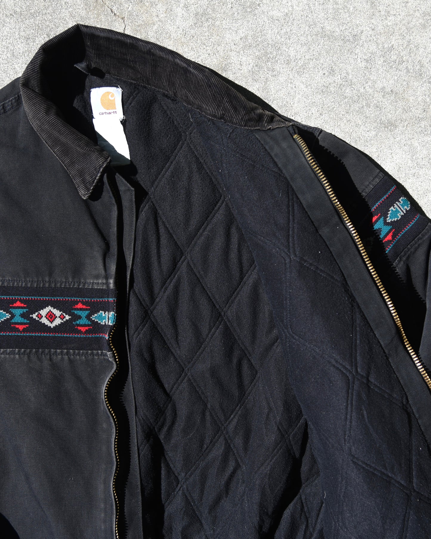Carhartt J77 BLK Aztec Southwest Santa Fe Jacket - Medium