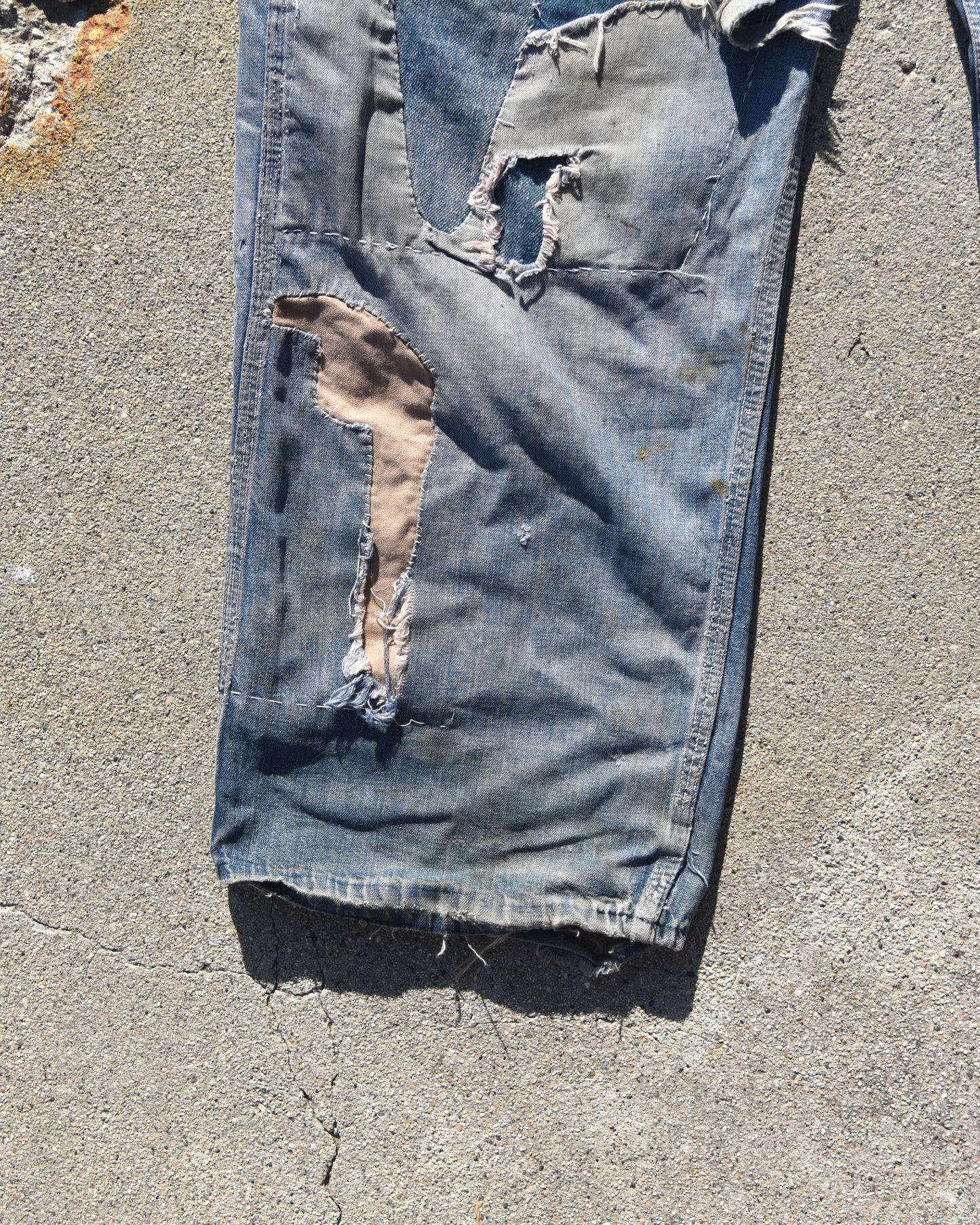 1960s Carhartt Headlight Finck Overalls - Thrashed and Repaired