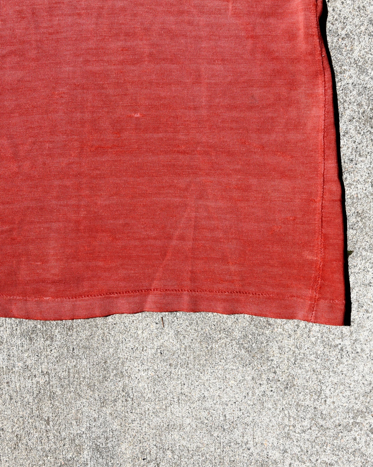 1950s Faded Cotton Cherry Red Football Jersey Two Tone #33