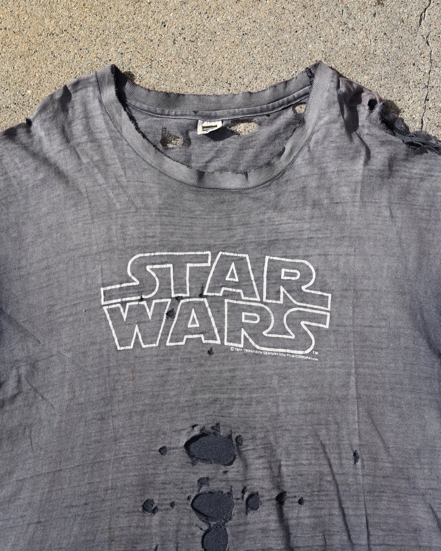 1977 Vintage Star Wars ‘MAY THE FORCE BE WITH YOU’ Sun Faded Tshirt